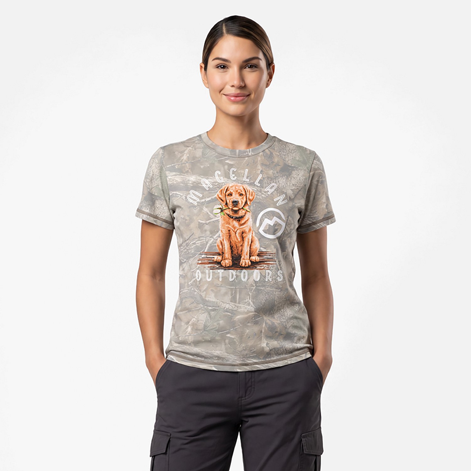 Magellan Outdoors Women’s Cute Lab Camo Graphic Short Sleeve T‑Shirt - view number 2