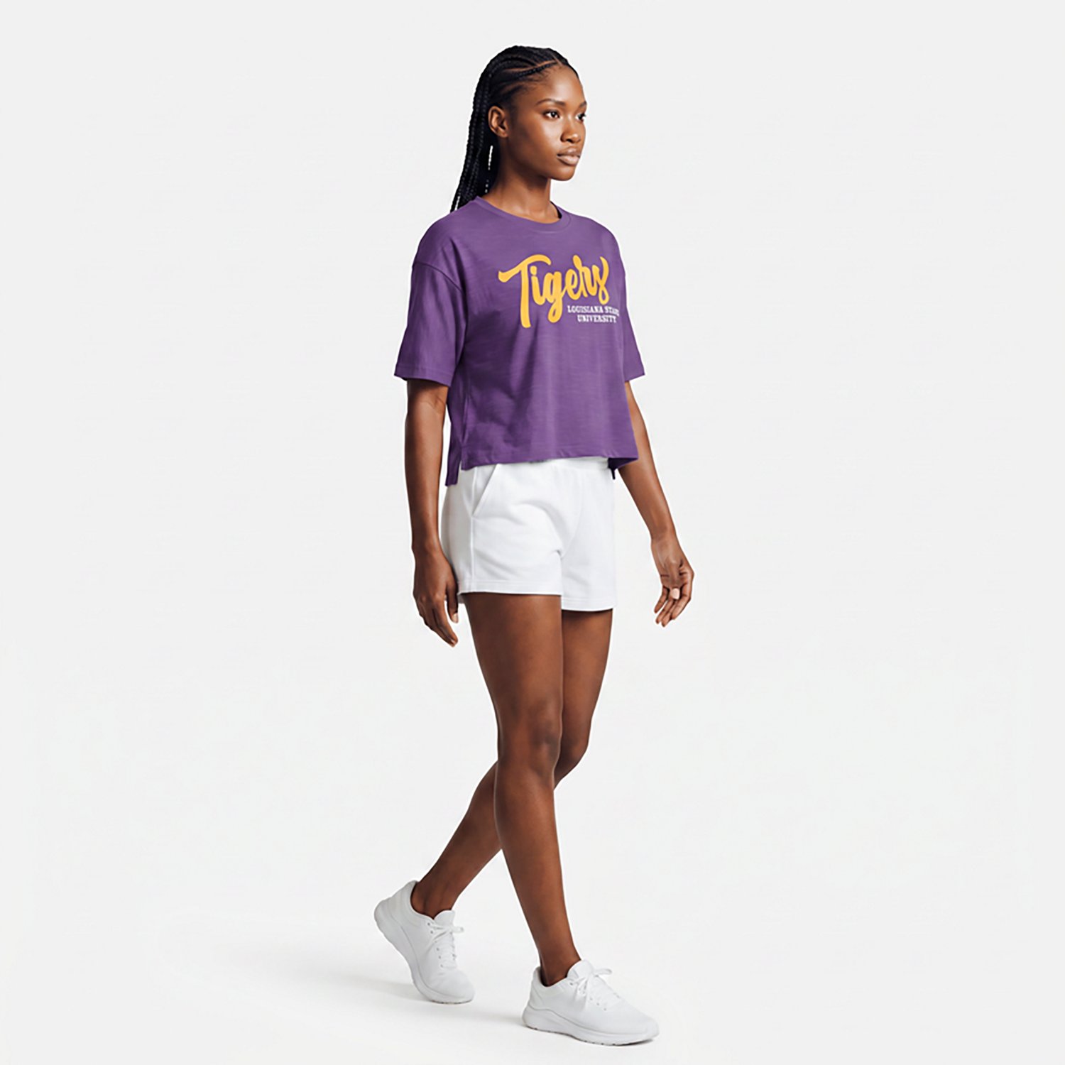 Pressbox LSU Women's Hometeam Motley Crew Short Sleeve T-shirt
