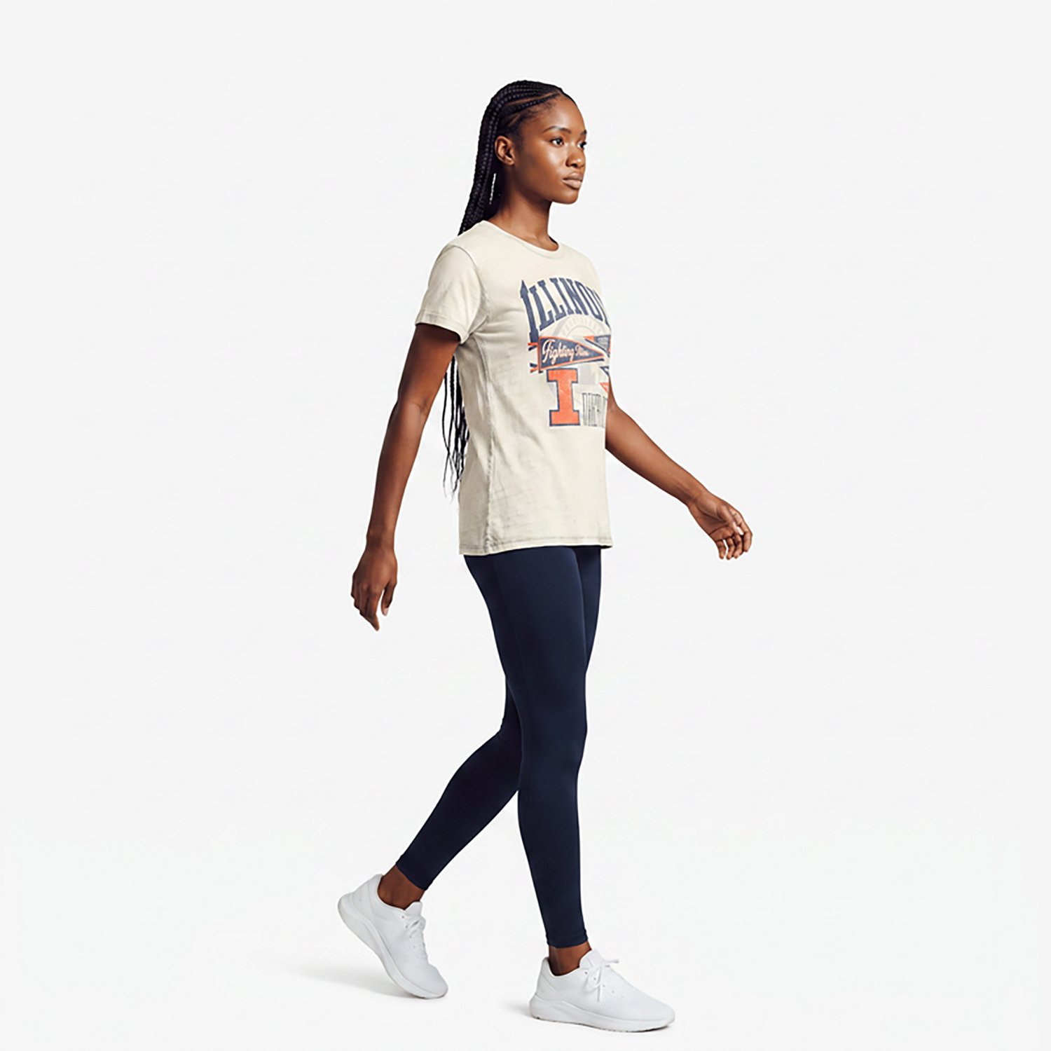 Pressbox Women's Illinois Rusky Boyfriend Short Sleeve T-shirt