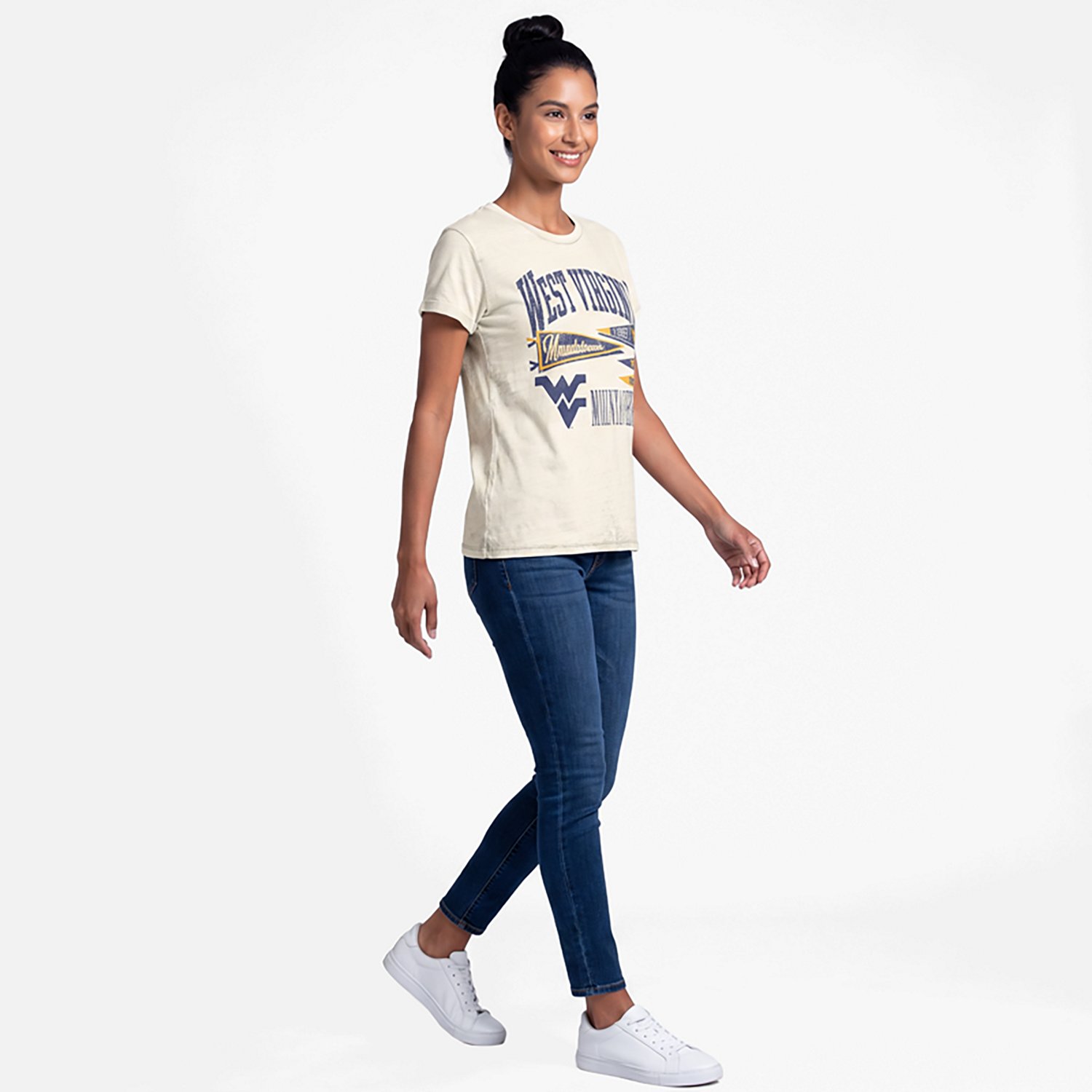Pressbox Women's West Virginia Rusky Boyfriend Short Sleeve T-shirt