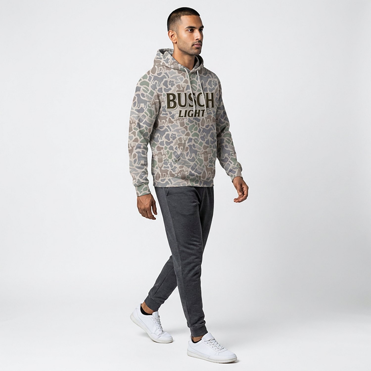 Buck Wear Men's Busch Light Outdoor Camo Hoodie - view number 2