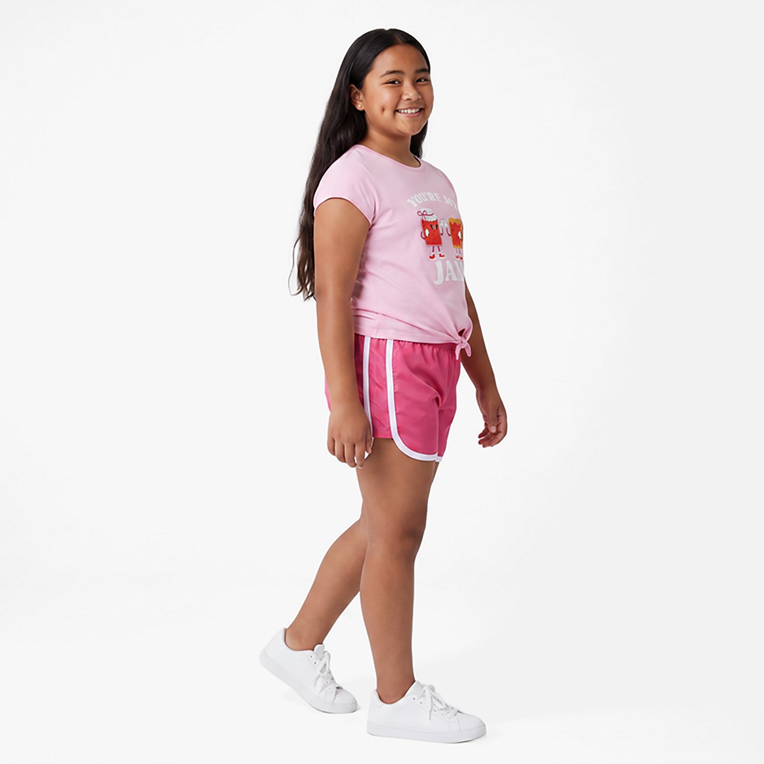 BCG Girls' 4-6X Jam Tie Front Short Sleeve 2-Piece Set