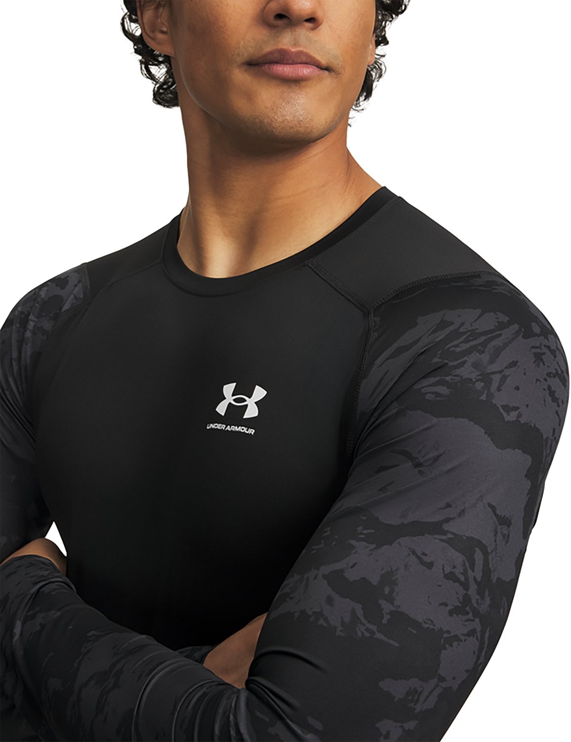 Under Armour® Men's HeatGear® Compression Colorblock Long Sleeve Shirt - view number 3