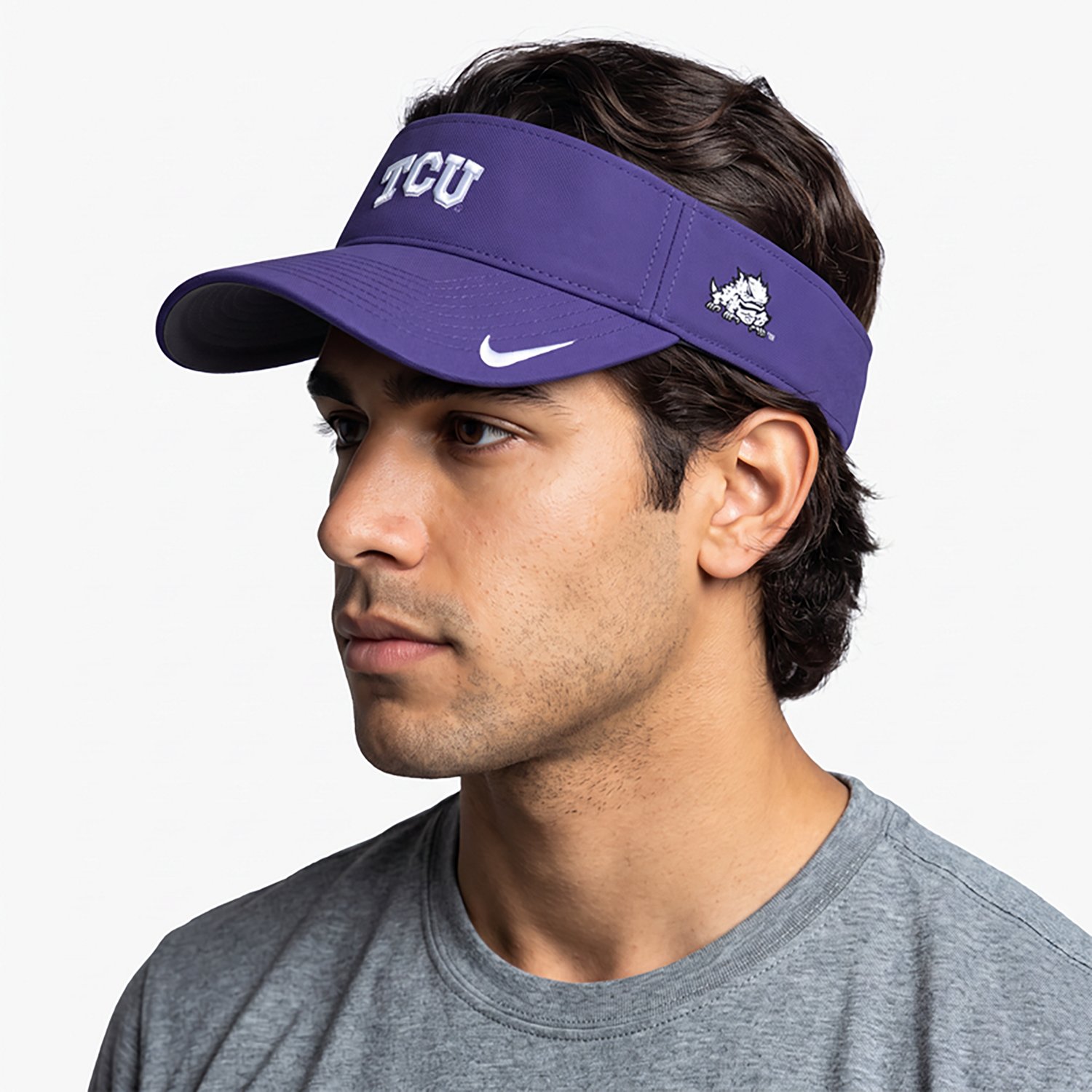 Nike Adults' TCU Horned Frogs Ace Visor - view number 2