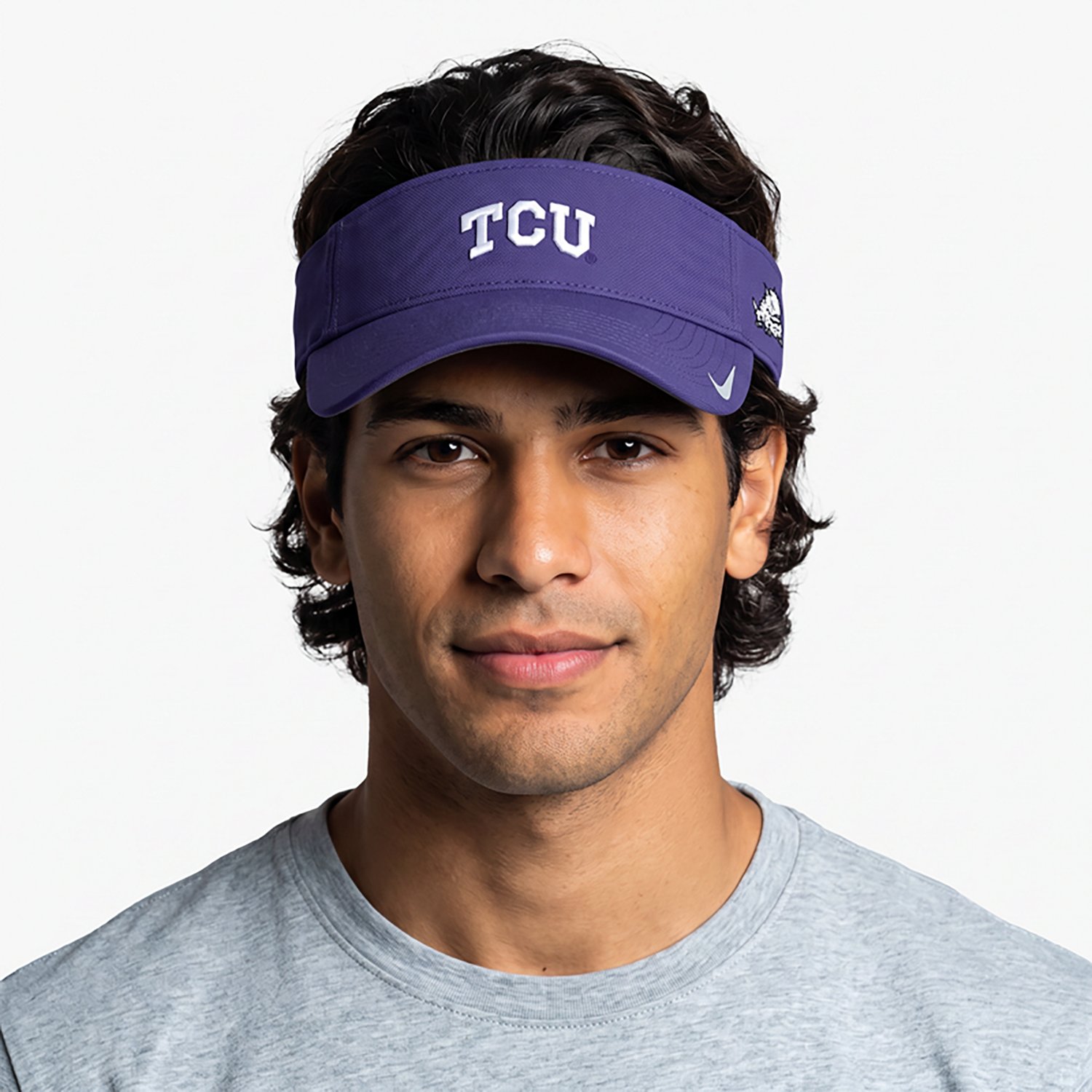 Nike Adults' TCU Horned Frogs Ace Visor - view number 3