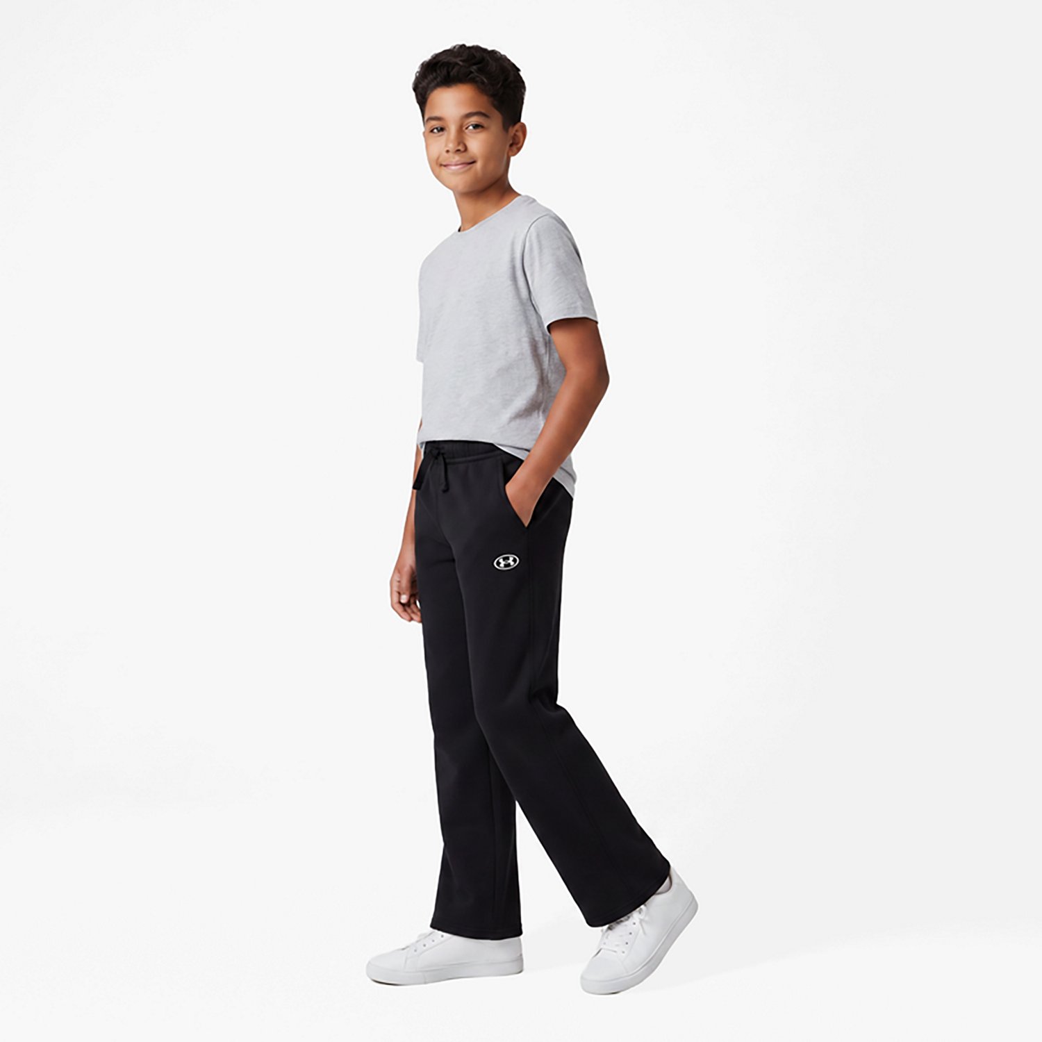 Under Armour Boys' Rival Fleece Open Hem Pants - view number 3