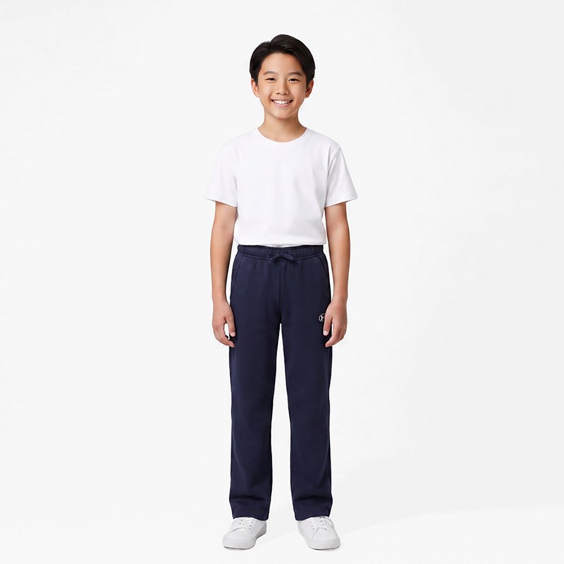 Under Armour Boys' 8-20 Rival Fleece Open-Hem Cotton-Blend Pants - Midnight Navy