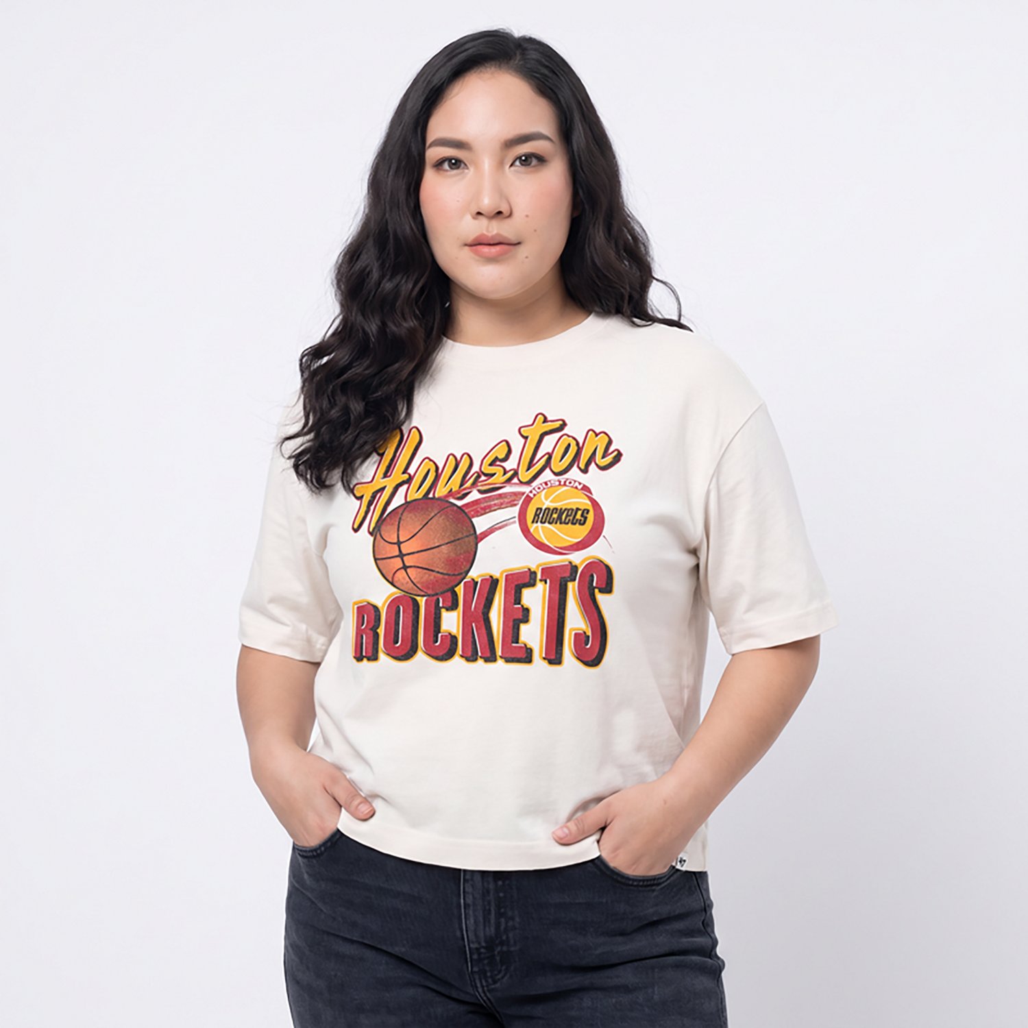 '47 Women's Houston Rockets Dime Time Reed City Graphic T-shirt