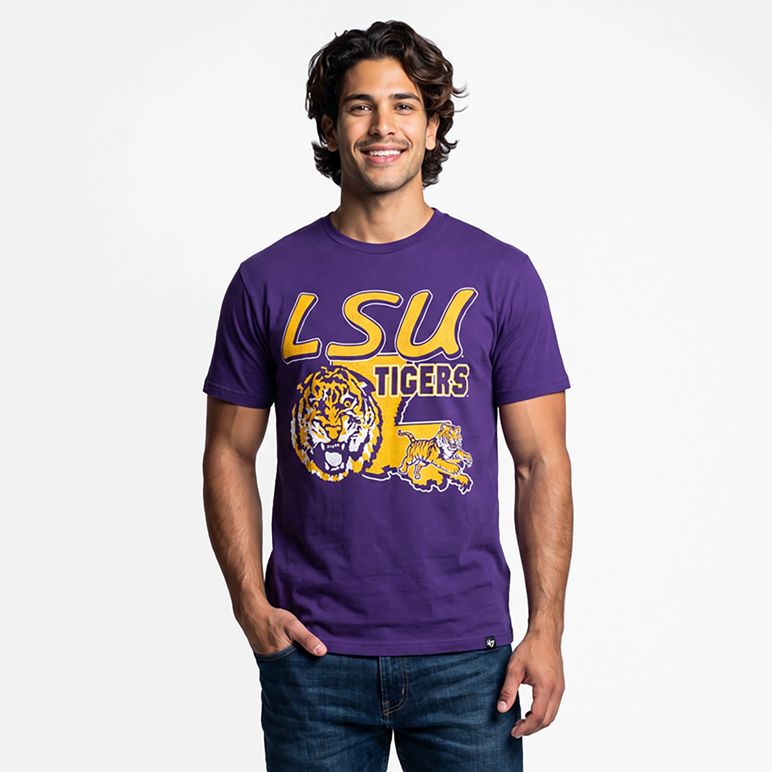 '47 Men's LSU Vault Mascot Mania Foundation Short Sleeve T-shirt