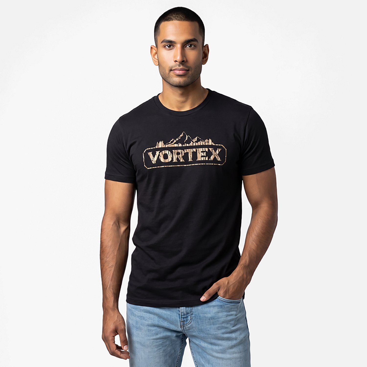 Vortex Optics Men's Mossy Oak Black Peakline T-Shirt - view number 2