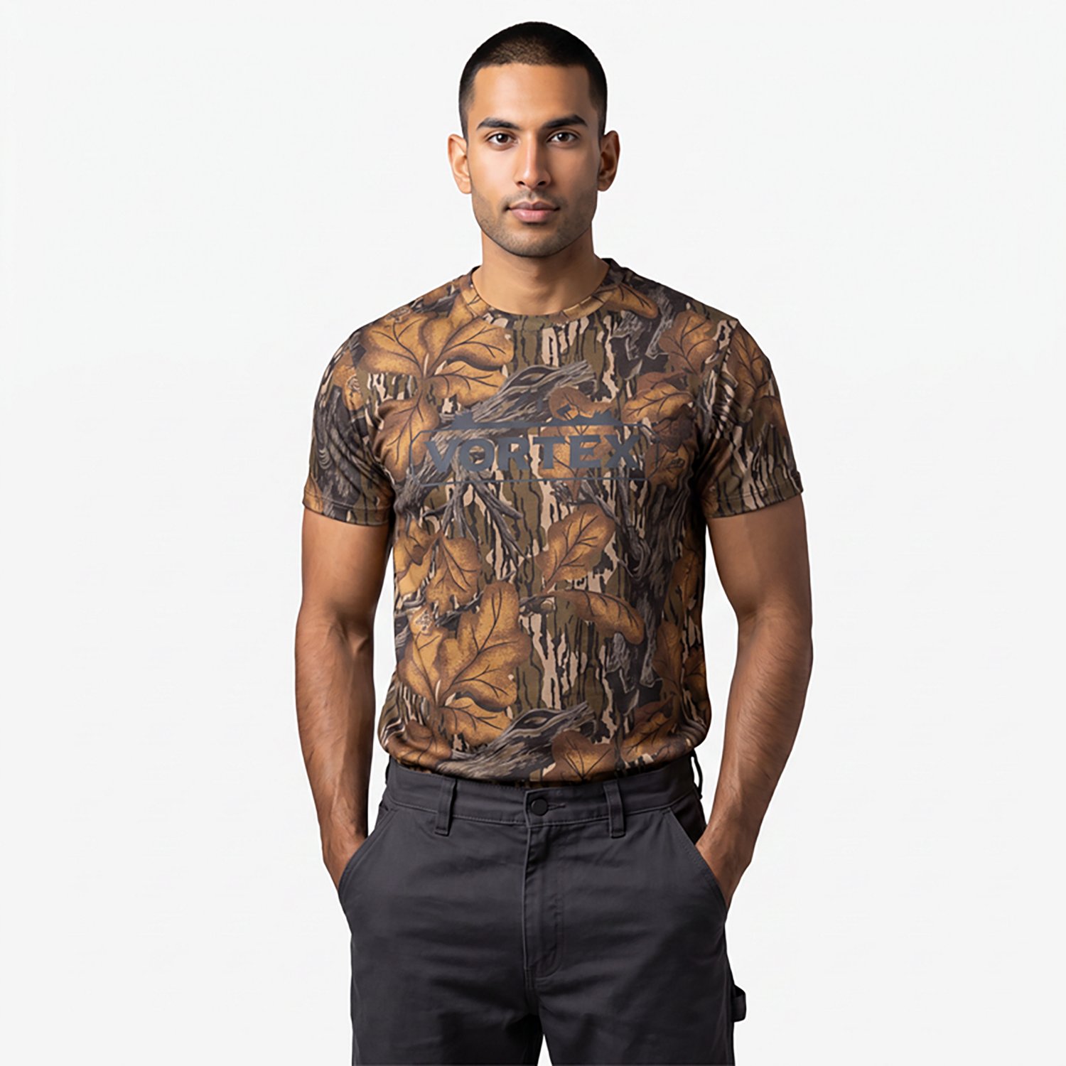Vortex Optics Men's Mossy Oak Black Peakline T-Shirt - view number 2