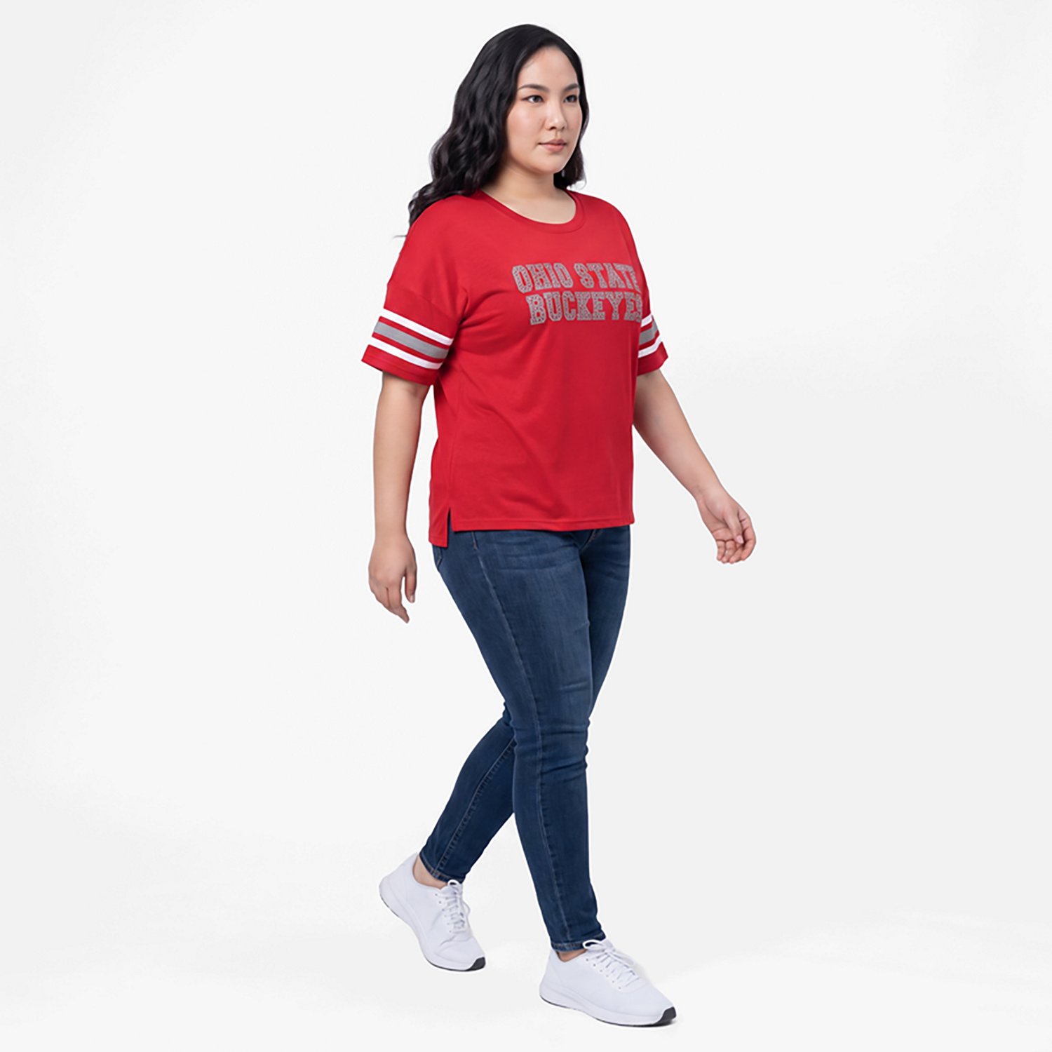 Colosseum Athletics Women's Ohio State University Tina Studded Graphic T-shirt