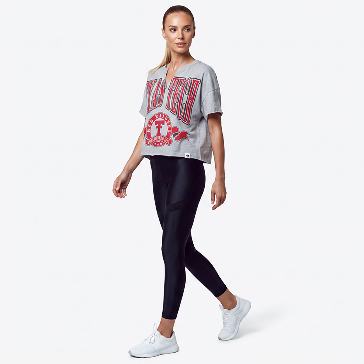 '47 Women's Texas Tech Oversized Notch Neck Short Sleeve T-shirt