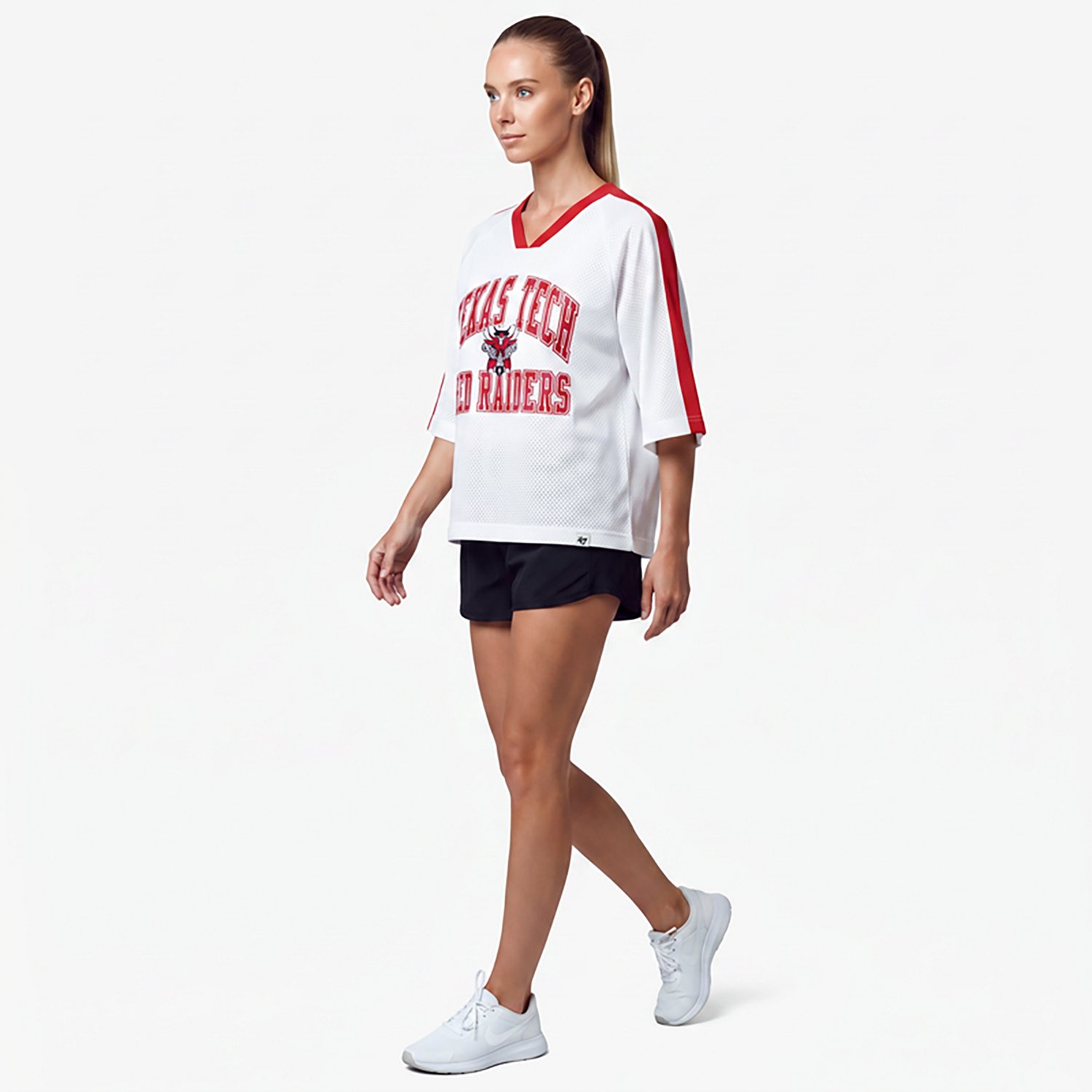 '47 Women's Texas Tech Big Overarch Drop Needle Raglan Short Sleeve T-shirt