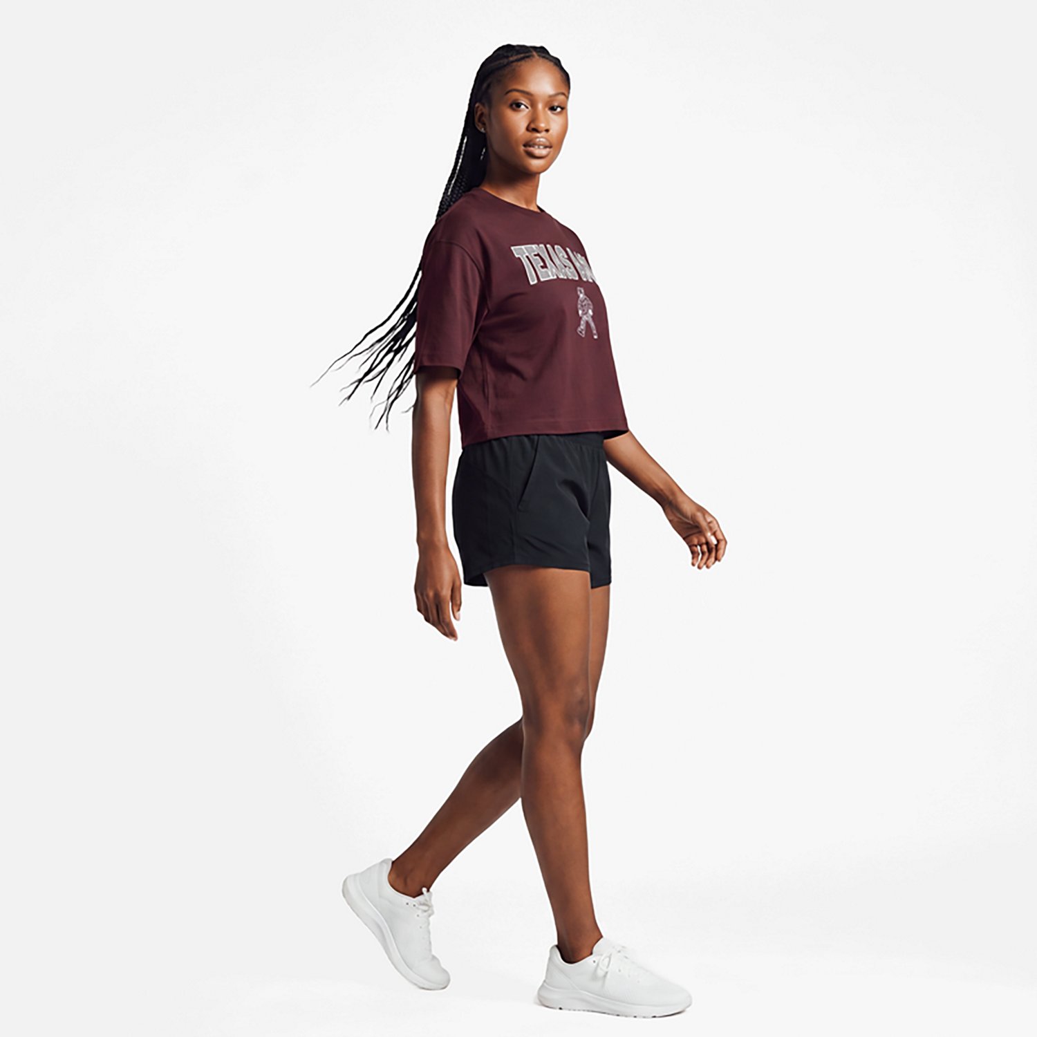 '47 Women's Texas A&M First Rank II Foundation Crop Short Sleeve T-shirt
