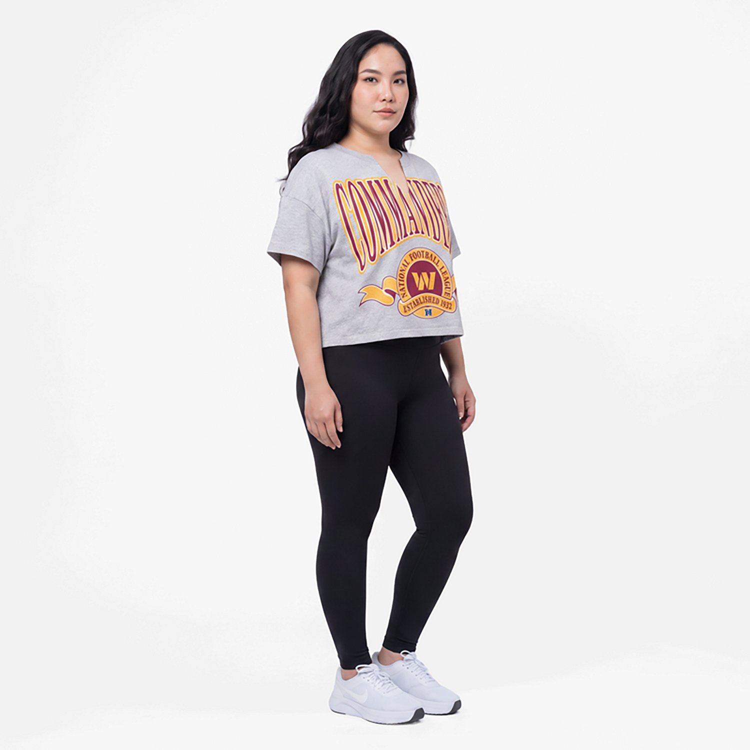 '47 Women's Commanders Banners Out Notch Neck T-shirt