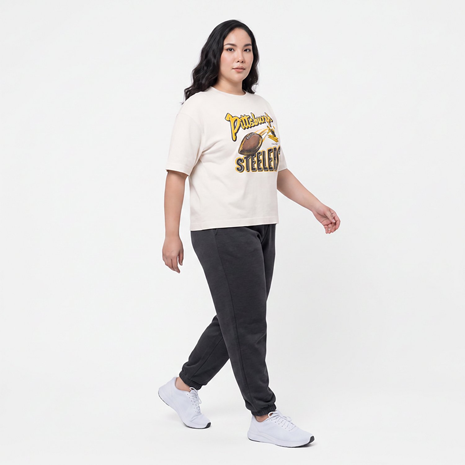 '47 Women's Steelers Dime Time Reed City Short Sleeve T-shirt