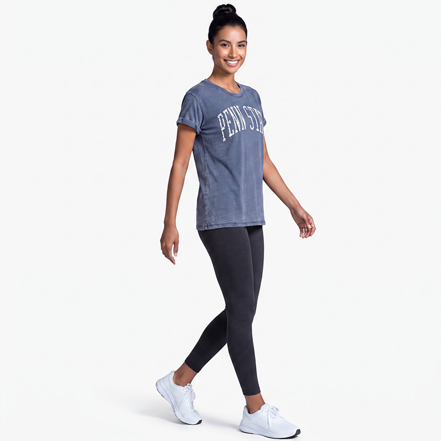 Pressbox Women's Penn State Wellington Floral Boyfriend Short Sleeve T-shirt