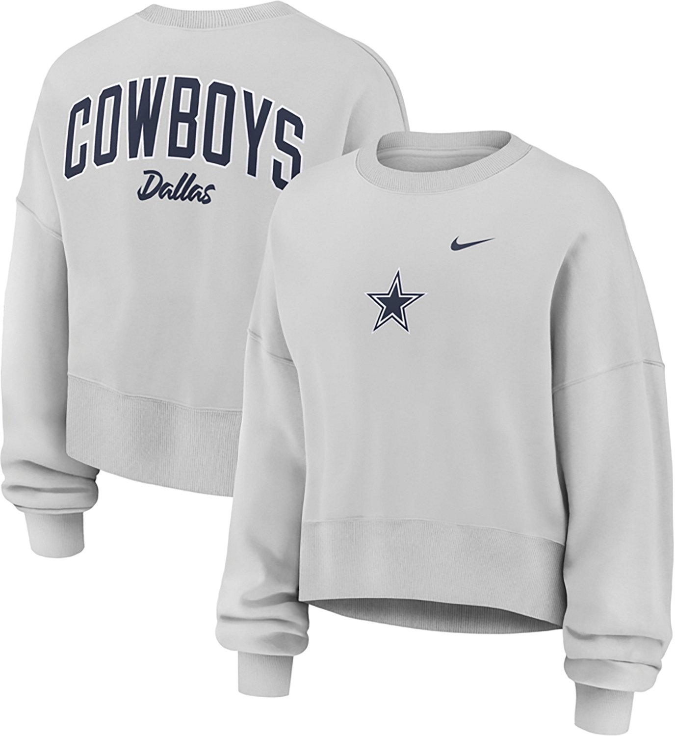 Nike Women's Cowboys Logo Phoenix Fleece Crew - view number 3