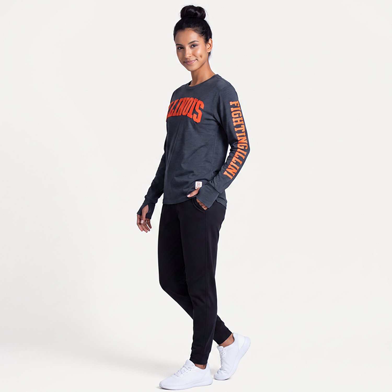 Pressbox Illinois Fighting Illini Two-Hit Canyon Long Sleeve T-Shirt