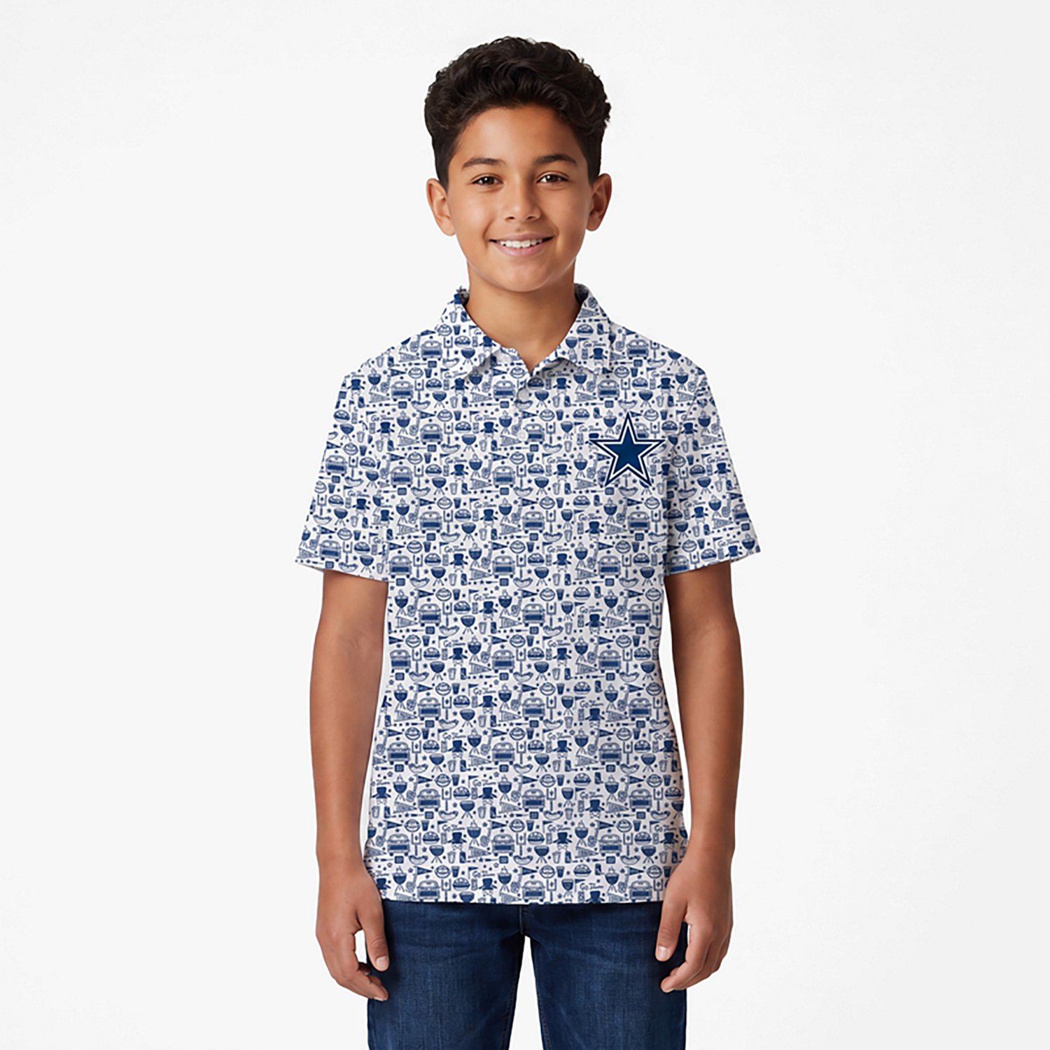 Wes and Willy Boys' Dallas Cowboys Tailgate Polo Shirt