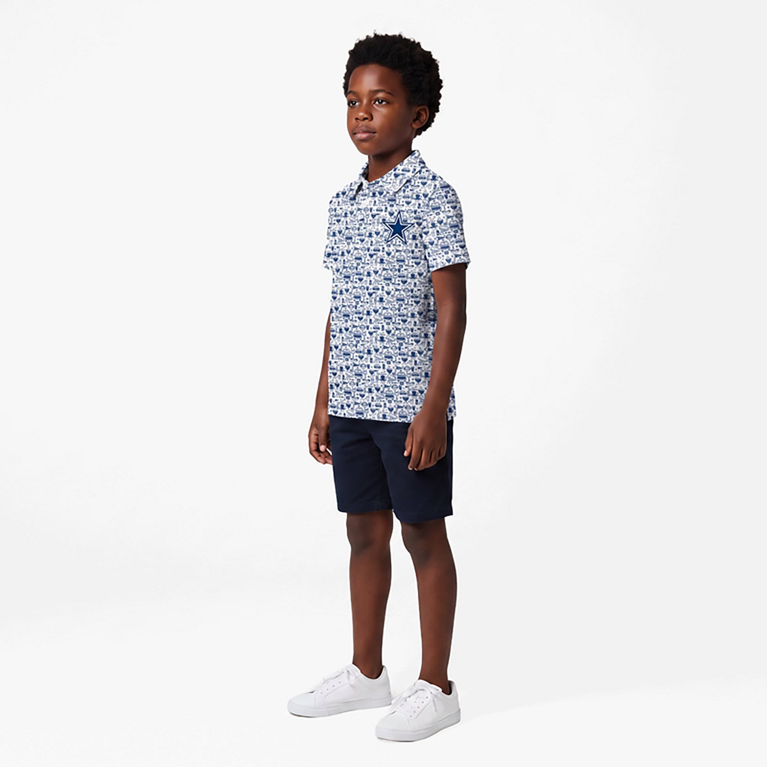 Wes and Willy Boys' Dallas Cowboys Tailgate Polo Shirt - view number 2