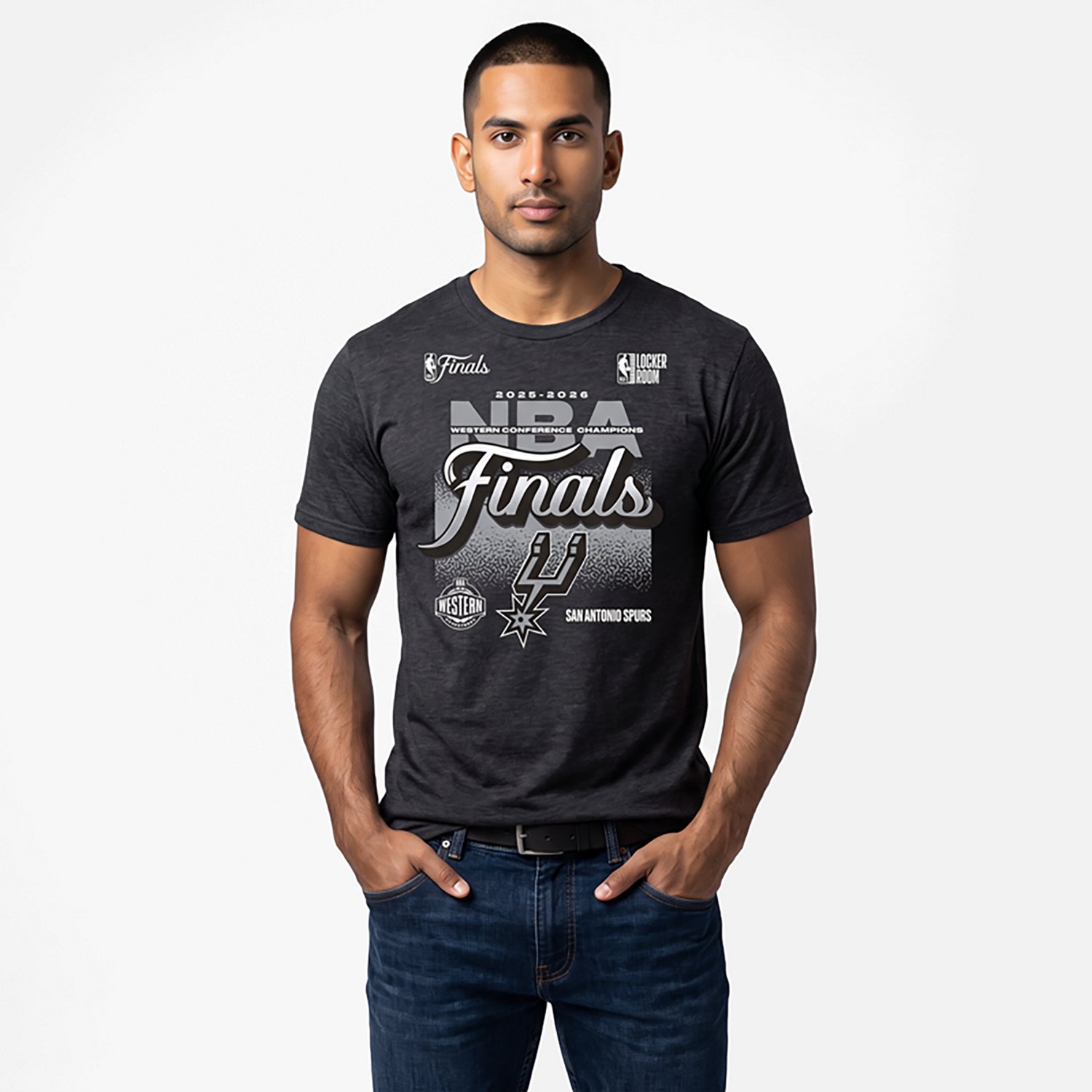 Fanatics Men's San Antonio Spurs 25-26 Western Conference Champions Locker Room Graphic T-shirt