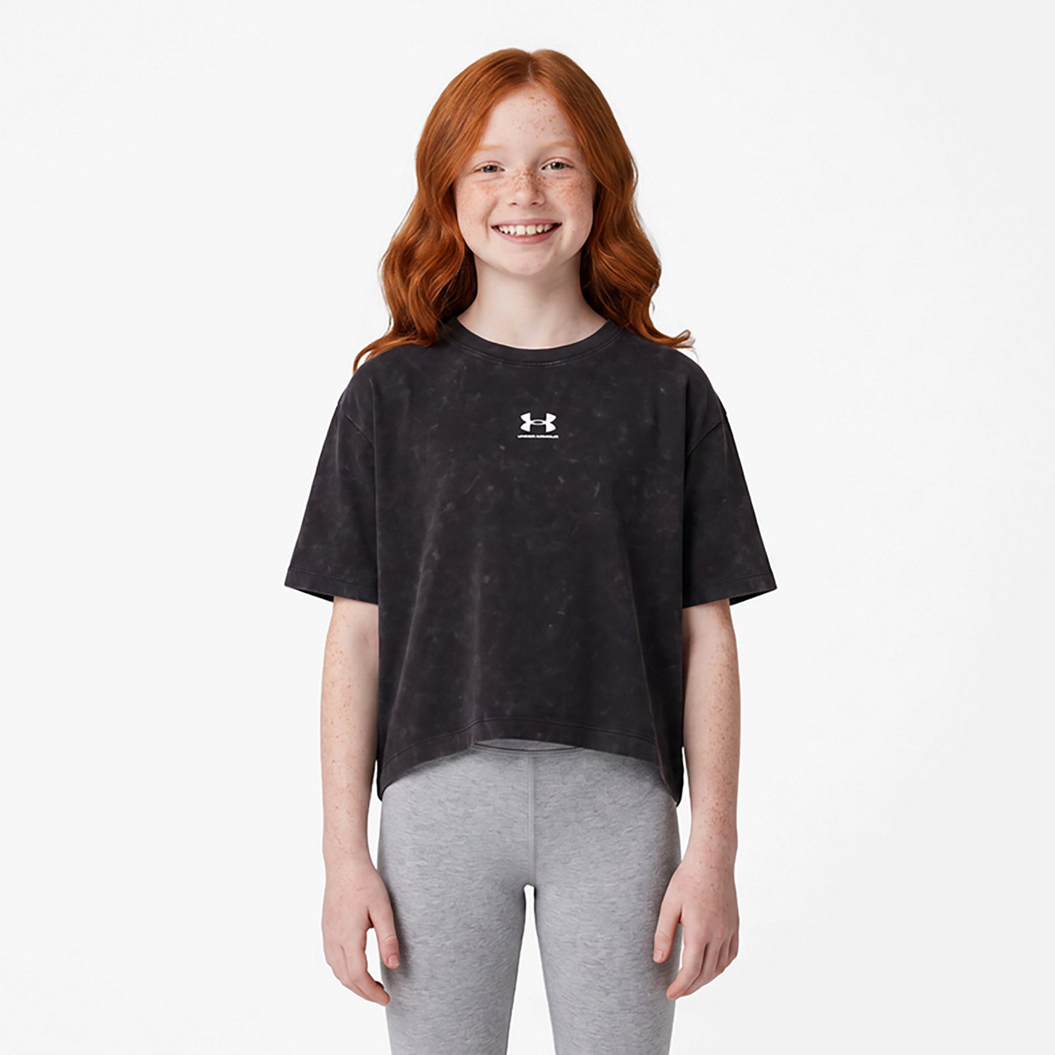Under Armour Girls' UA Rival Wash T-Shirt - view number 2