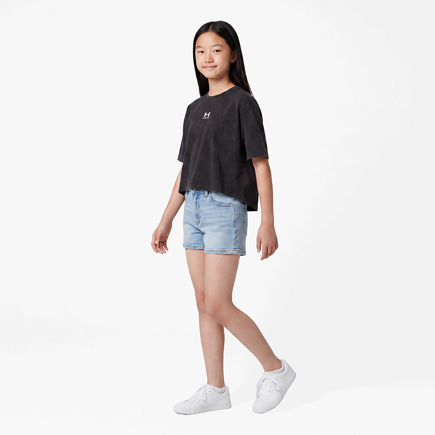 Under Armour Girls' UA Rival Wash T-Shirt - view number 3