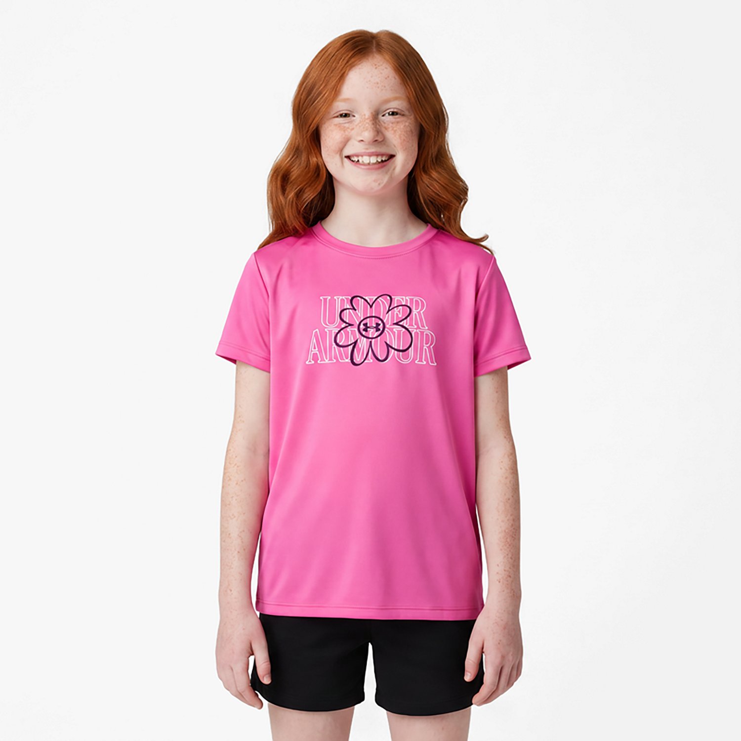 Under Armour Girls' Tech Flower Graphic T-shirt - view number 2