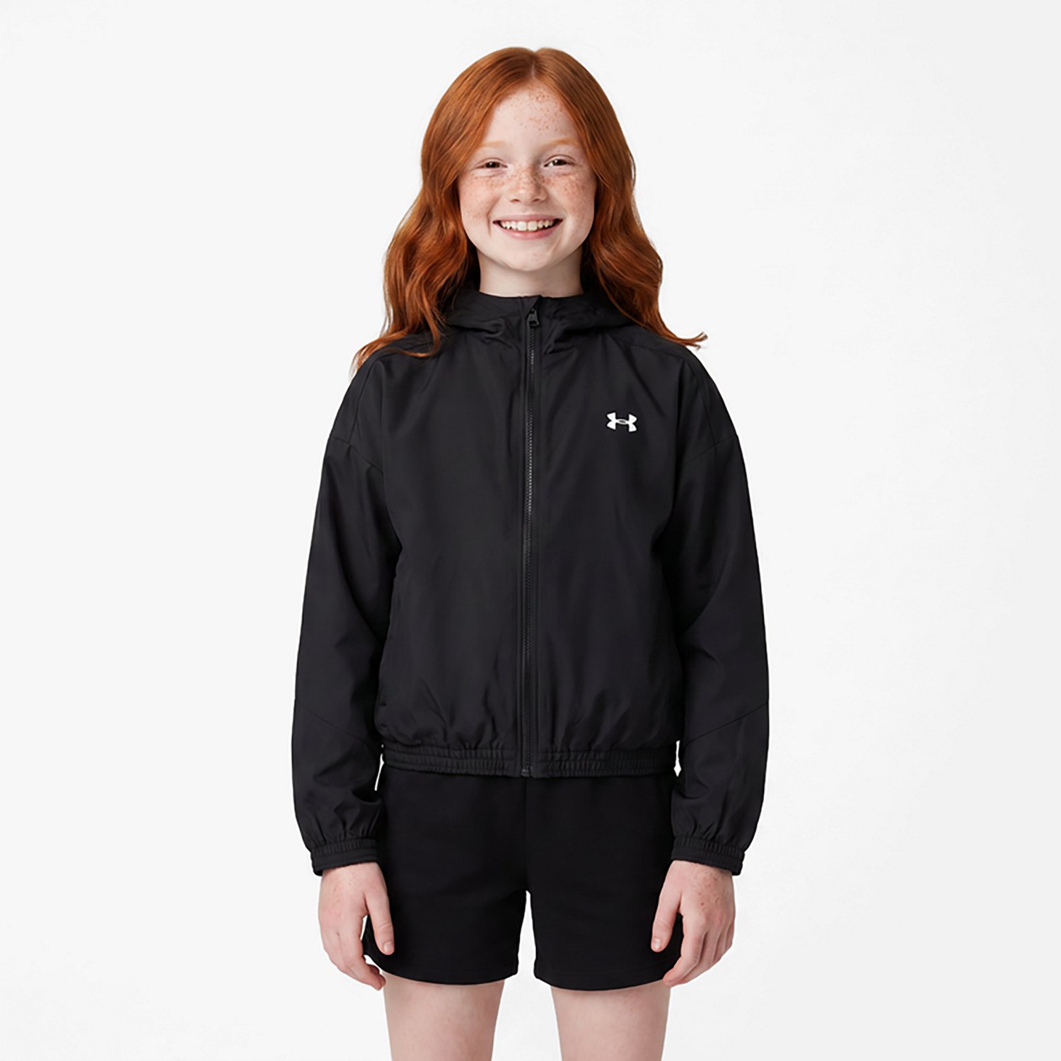 Under Armour Girls' Icon Woven Full-Zip Top - view number 2