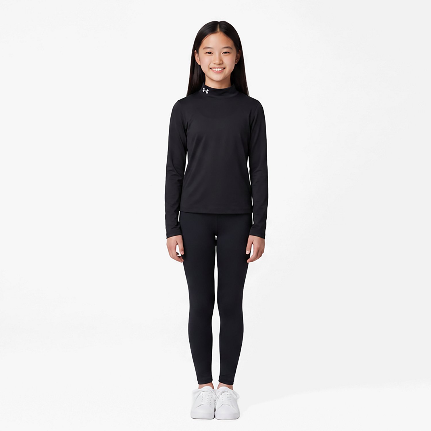 Under Armour Girls' ColdGear Mock Top