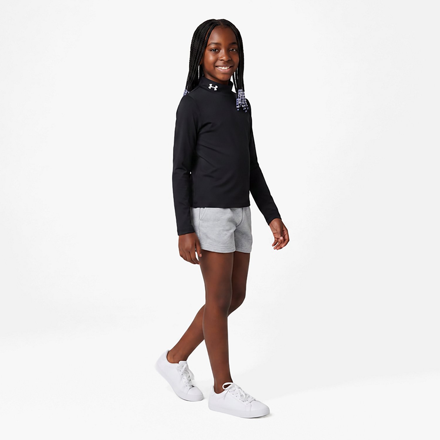 Under Armour Girls' ColdGear Mock Top - view number 3