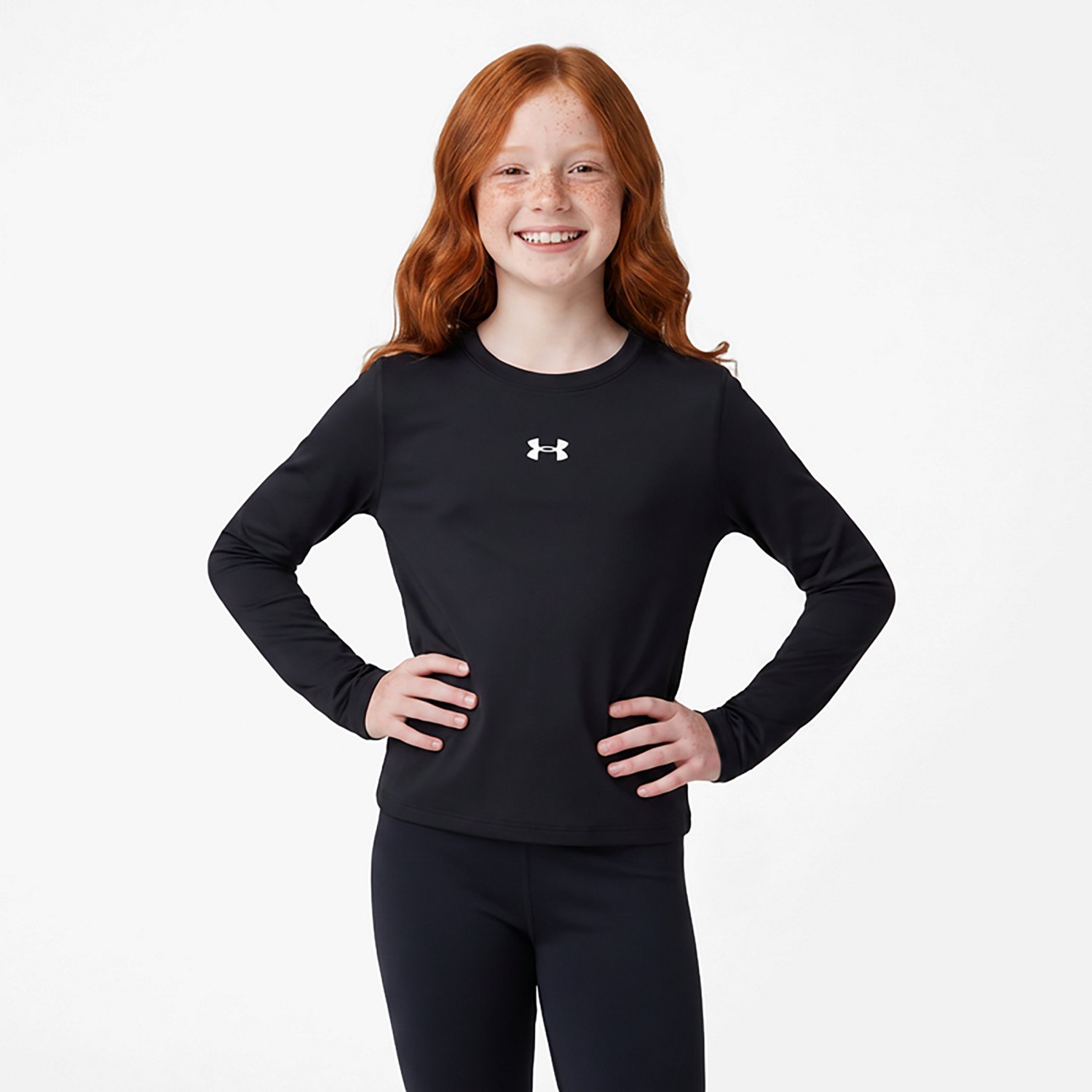 Under Armour Girls' ColdGear Crew Top - view number 2
