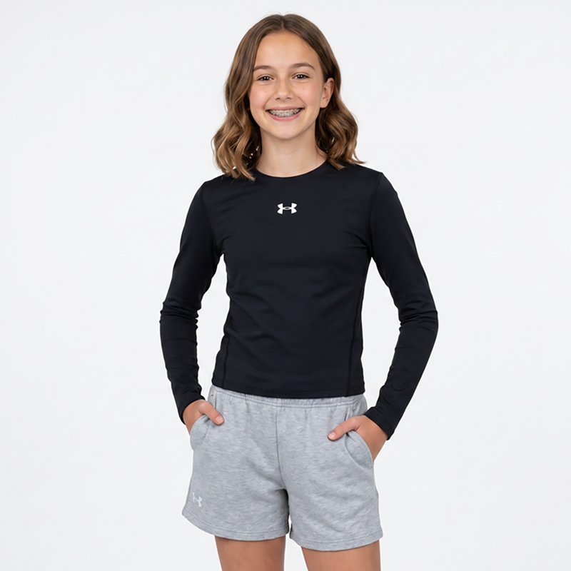 Under Armour Girls' HeatGear Crew Top
