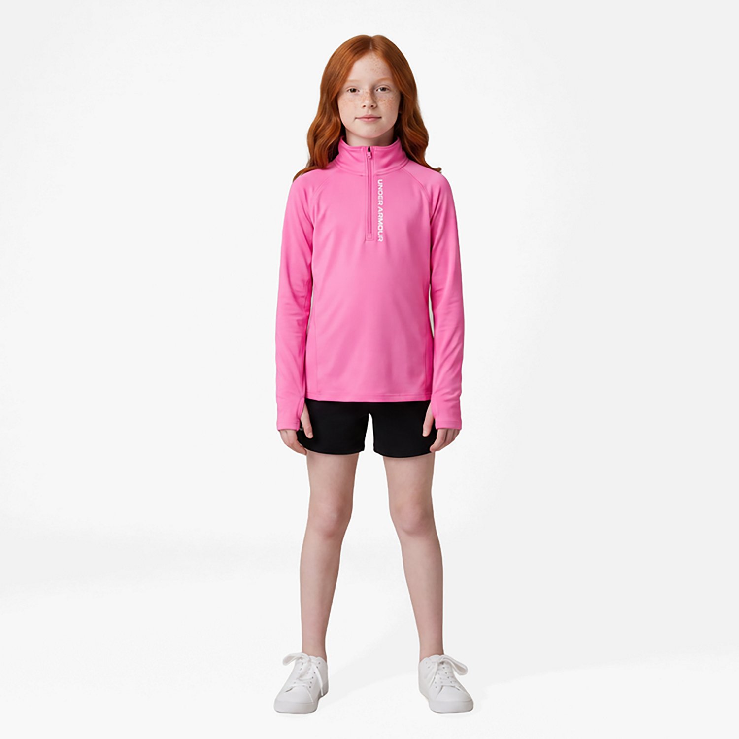 Under Armour Girls' Tech Branded 1/2-Zip Top