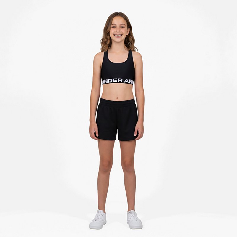 Under Armour Girls' Crossback Bra, Small, Black