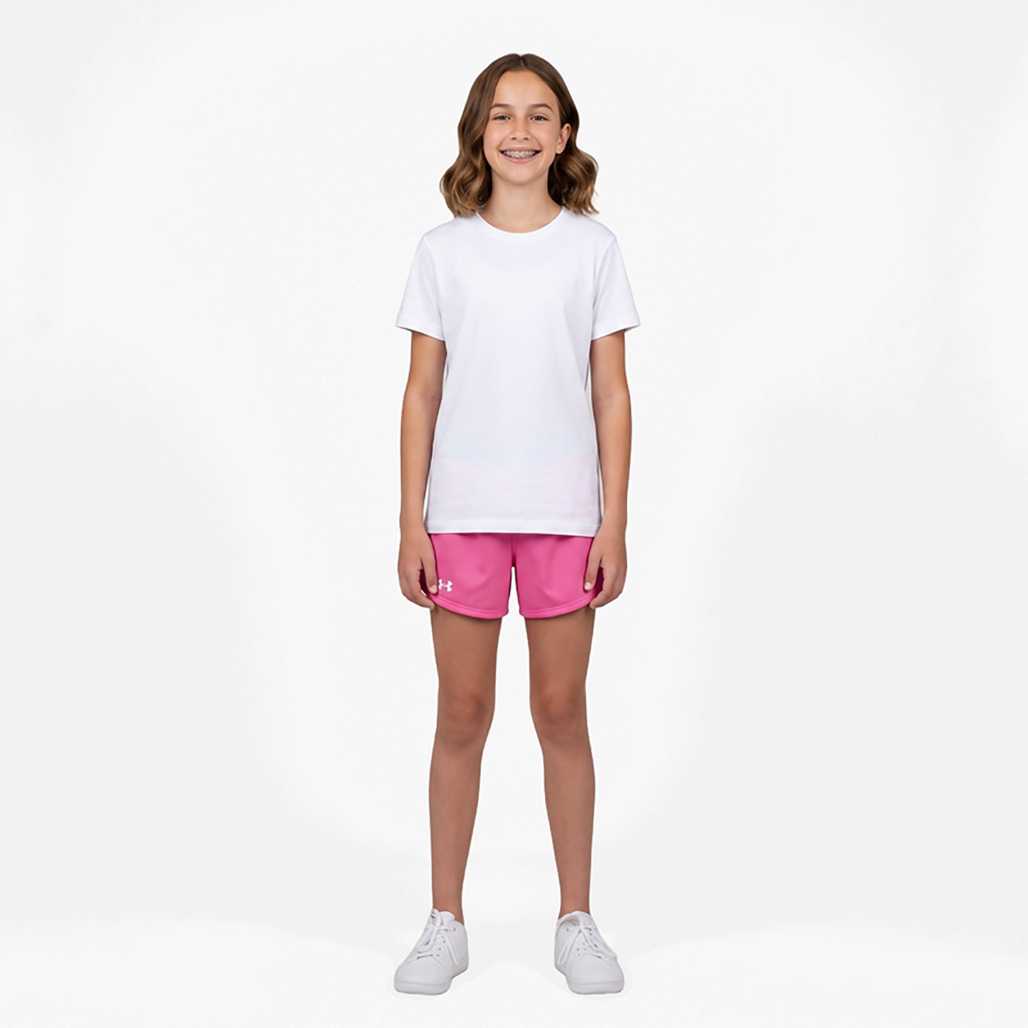 Under Armour Girls' UA Tech Mesh Play Up Shorts