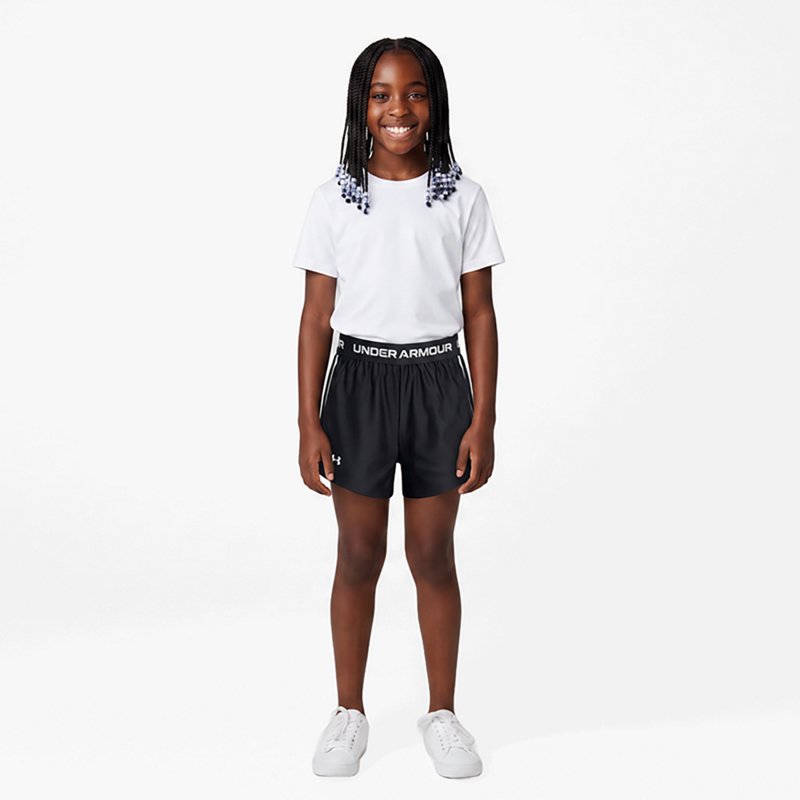 Under Armour Girls' UA Tech Play Up Shorts, Medium, Black