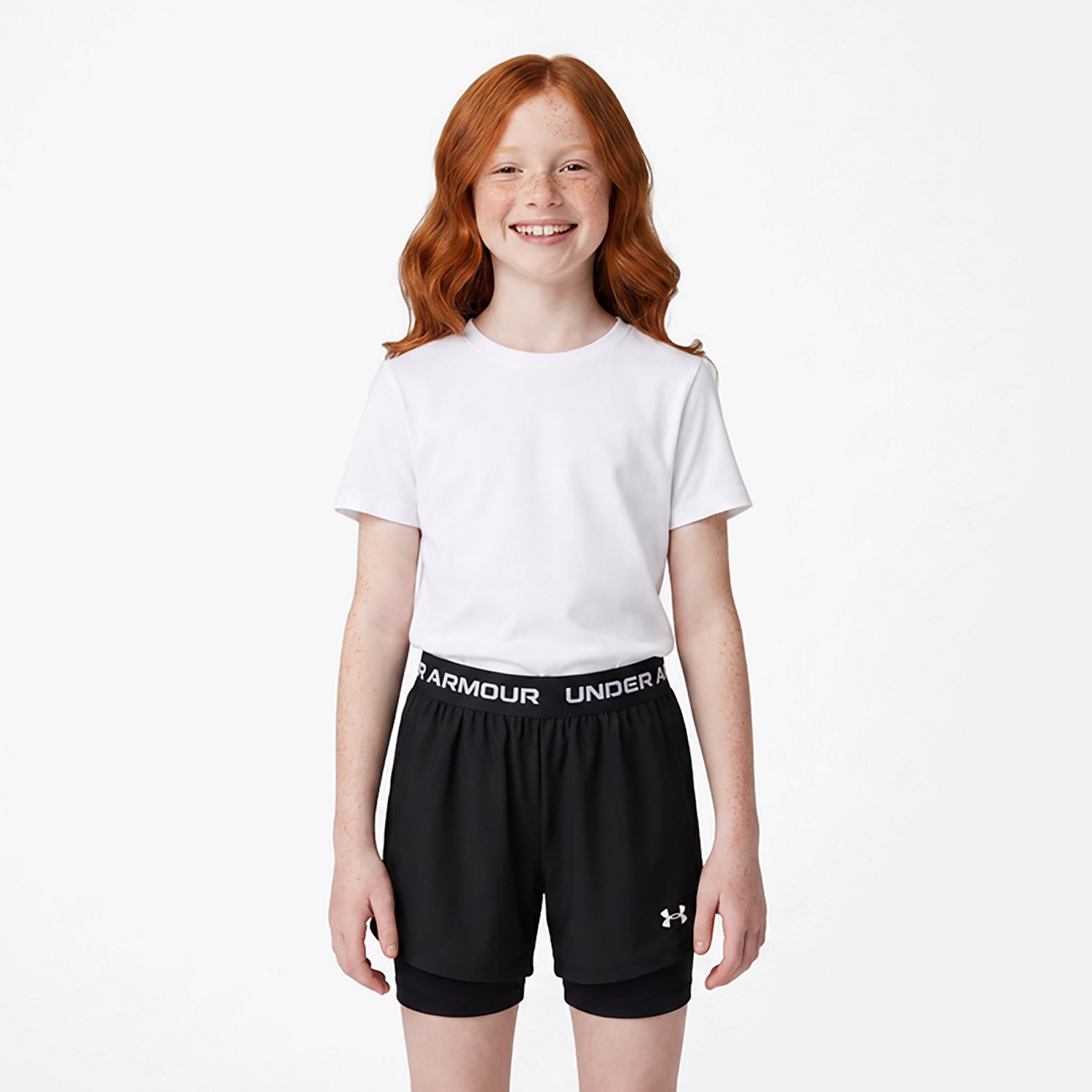 Under Armour Girls' UA Tech Play Up Shorts - view number 2