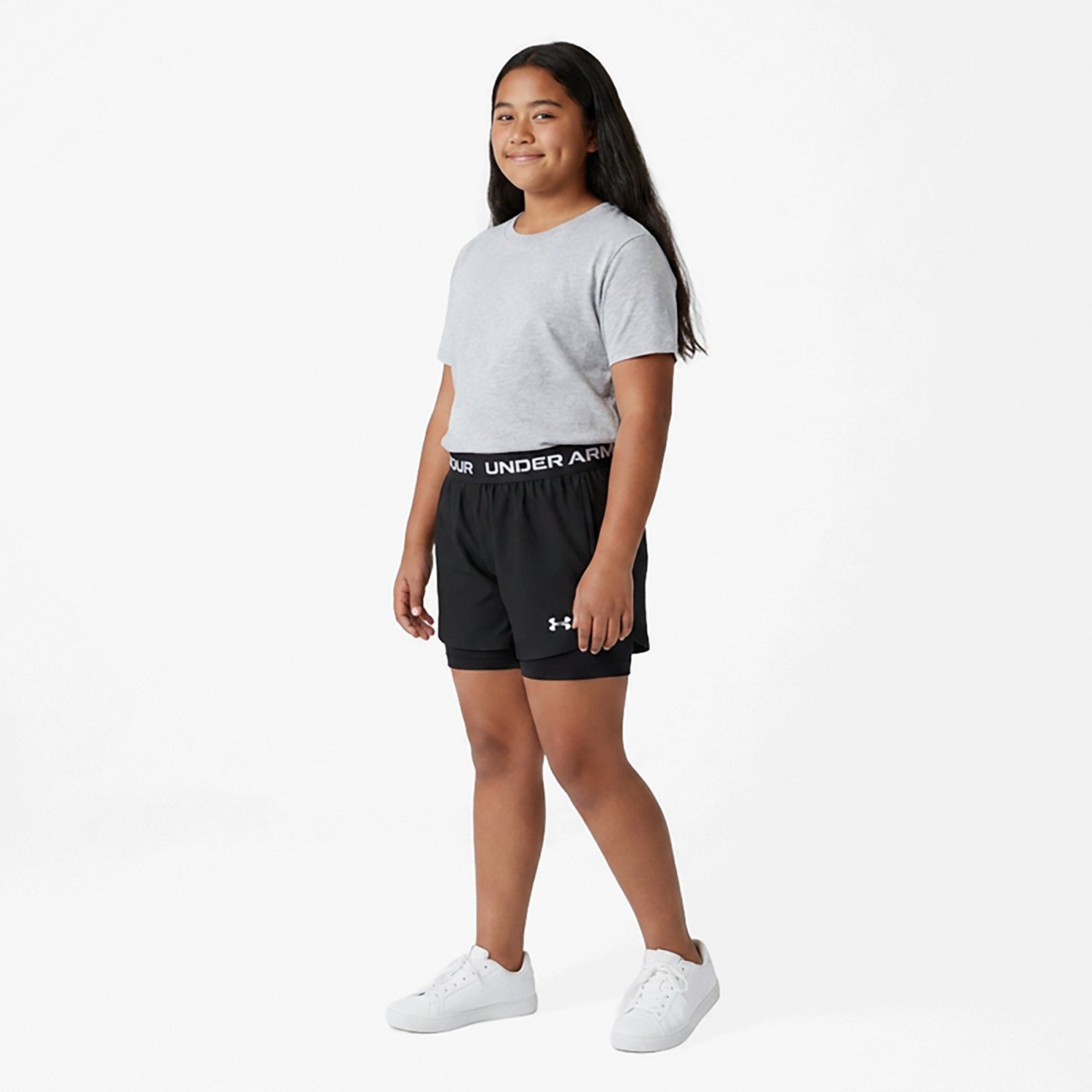Under Armour Girls' UA Tech Play Up Shorts - view number 3