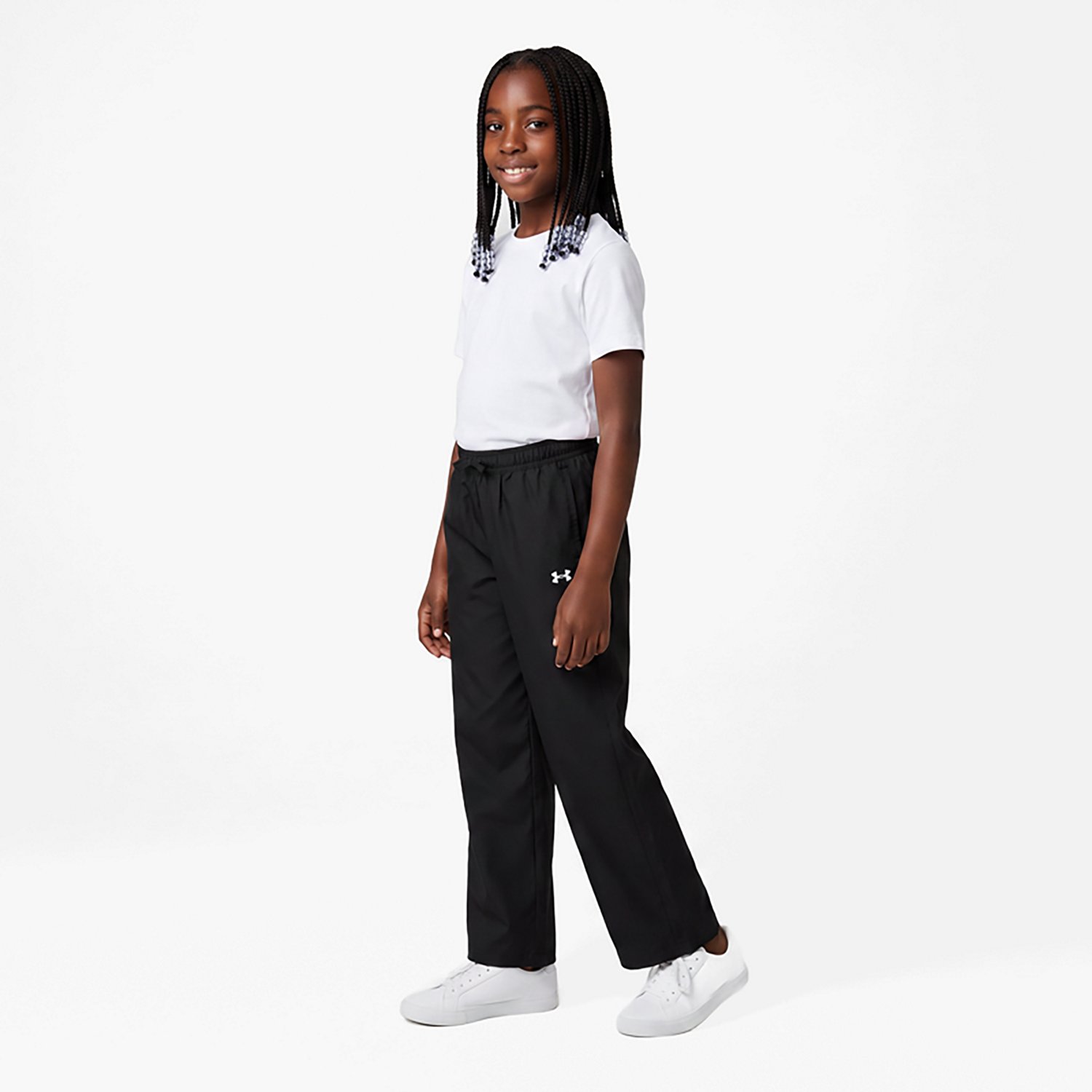 Under Armour Girls' Icon Woven Open Leg Pants - view number 3
