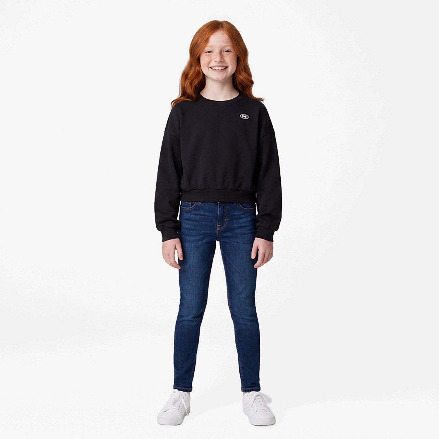 Under Armour Girls' Rival Fleece Crew Top