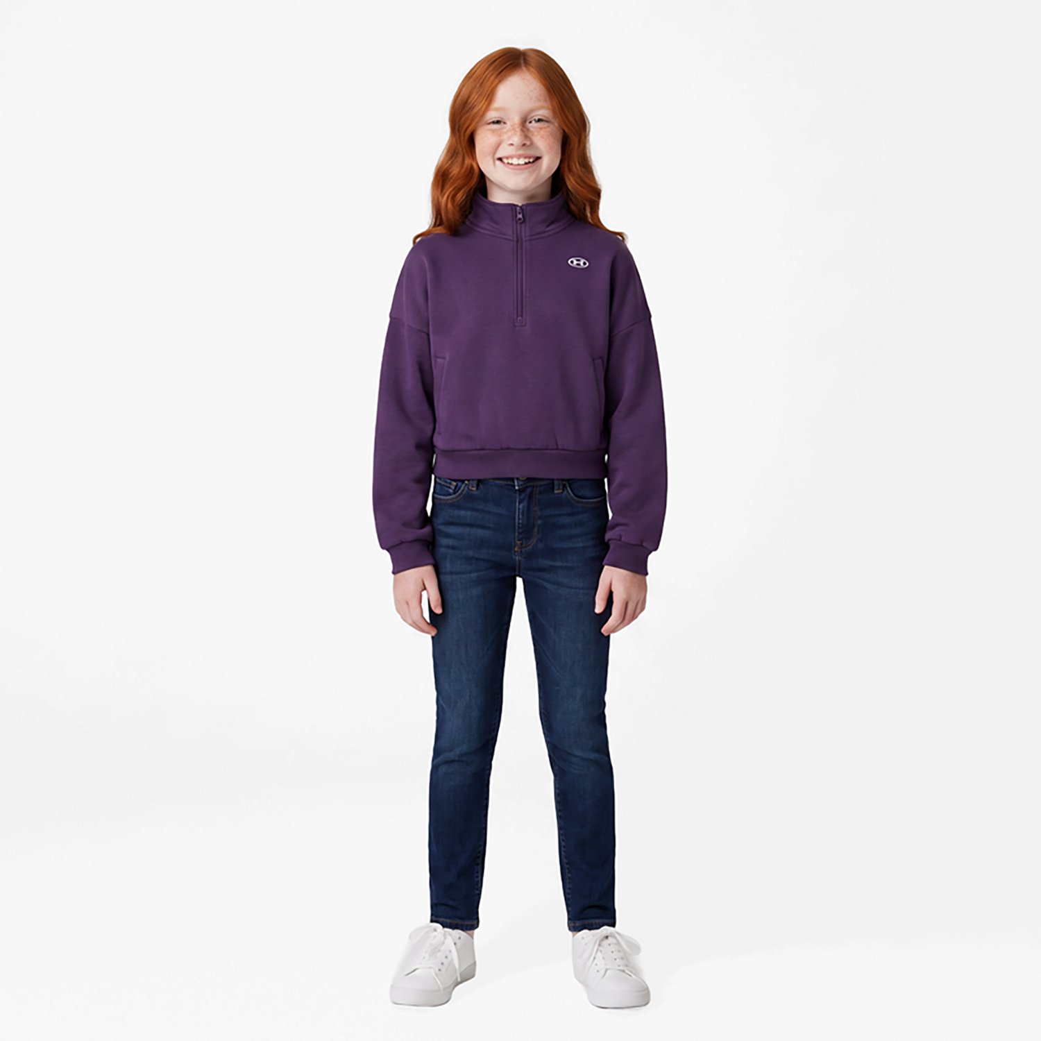 Under Armour Girls' Rival Fleece 1/2-Zip Top