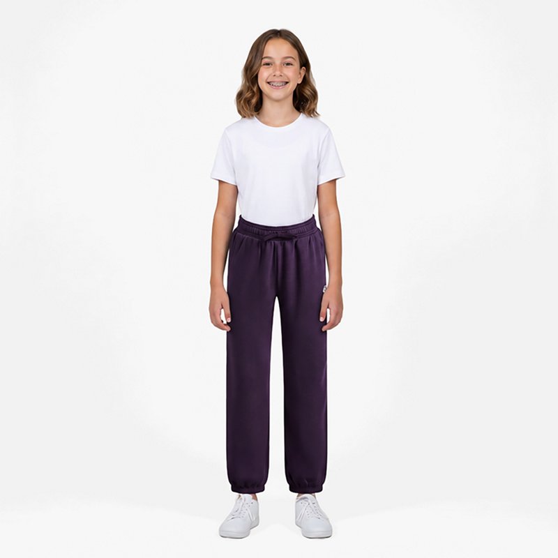 Under Armour Girls' Rival Fleece Joggers, Medium, Purple Echo Light Heather/White