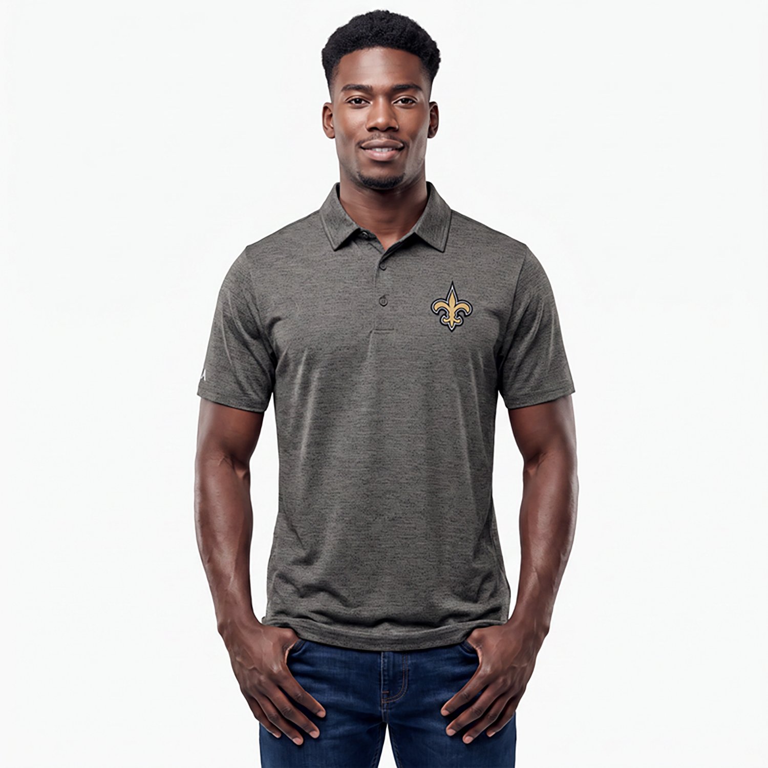 Antigua Men's New Orleans Saints Ivy Polo Shirt