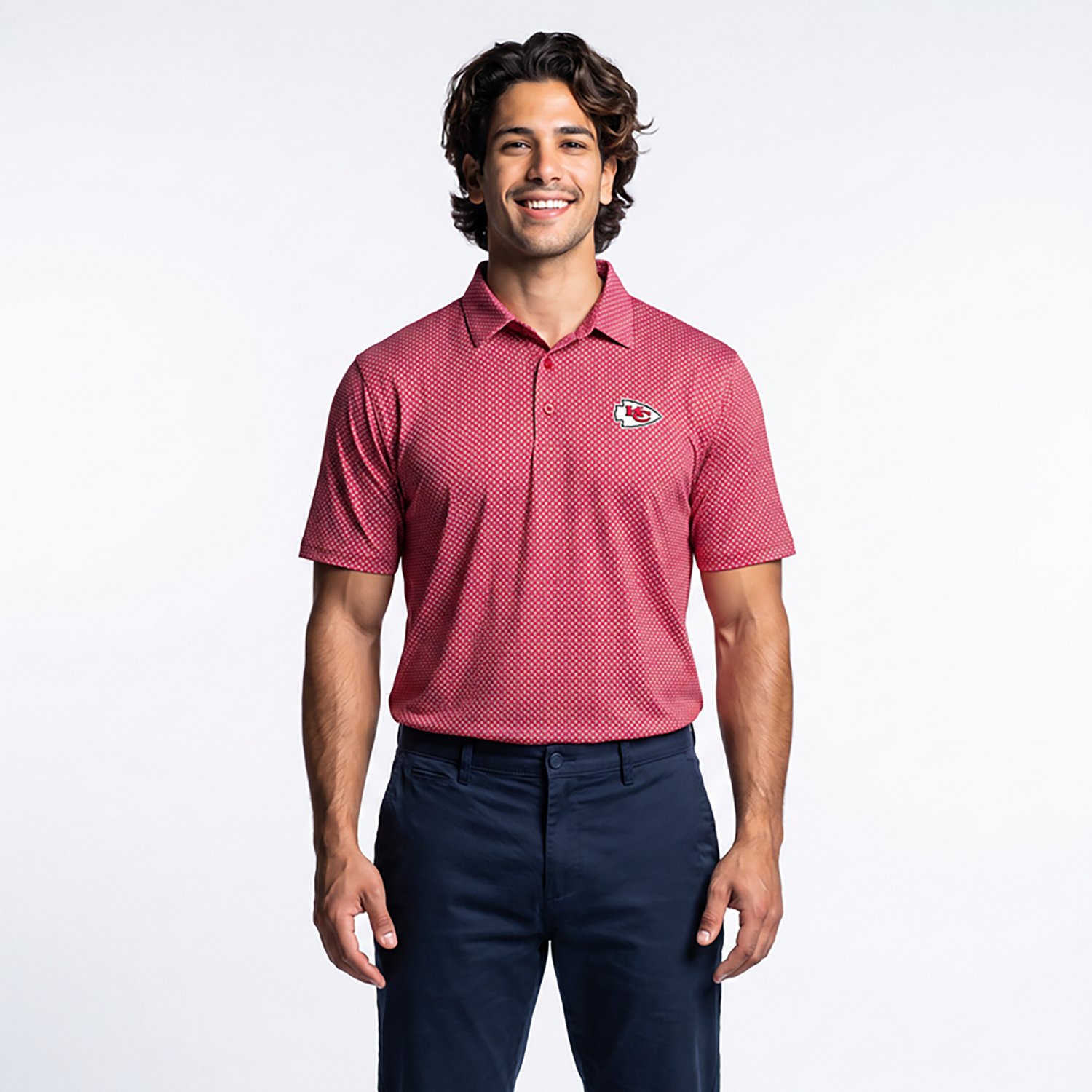 Antigua Men's Kansas City Chiefs Trelliss Polo Shirt