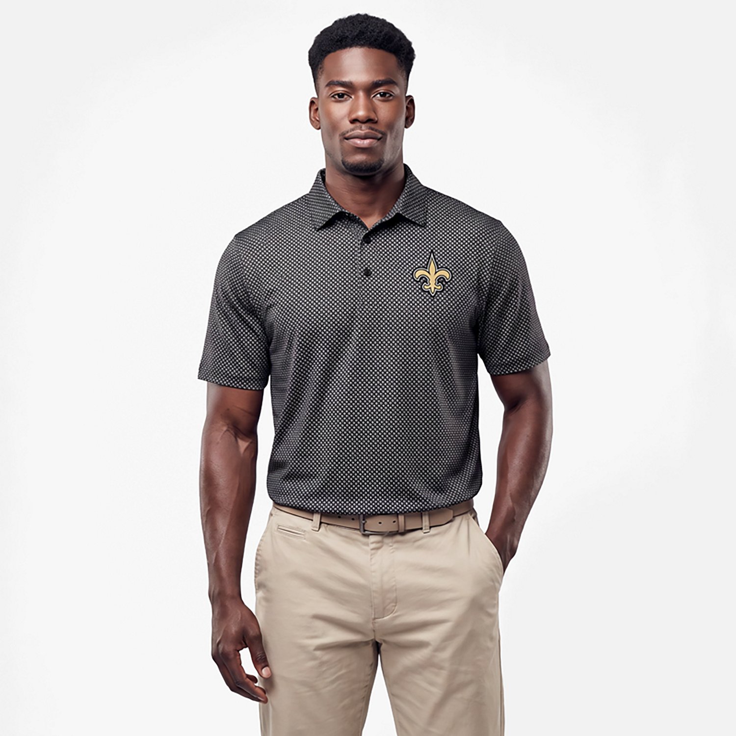 Antigua Men's New Orleans Saints Trelliss Polo Shirt