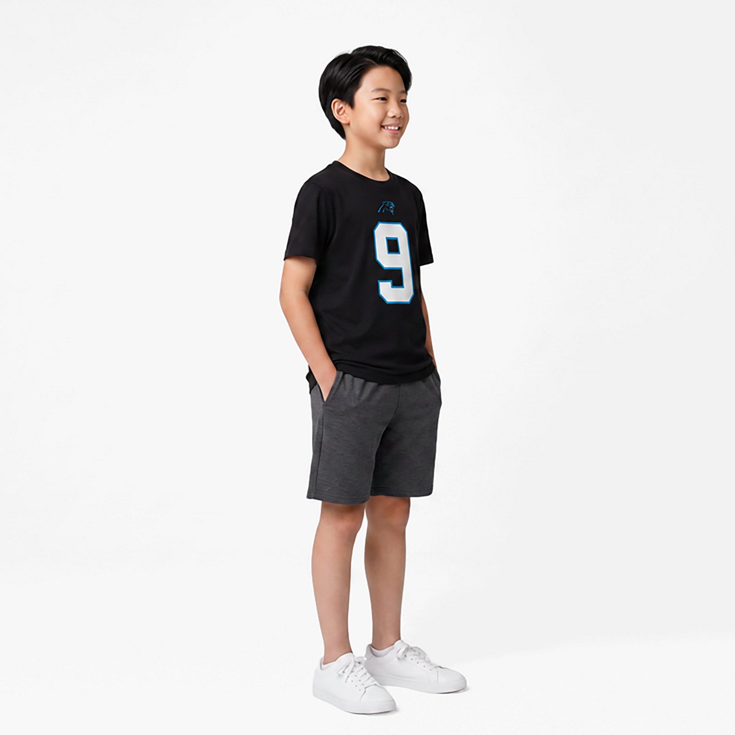 Nike Boys' Carolina Panthers Bryce Young #9 Home Graphic T-shirt - view number 2