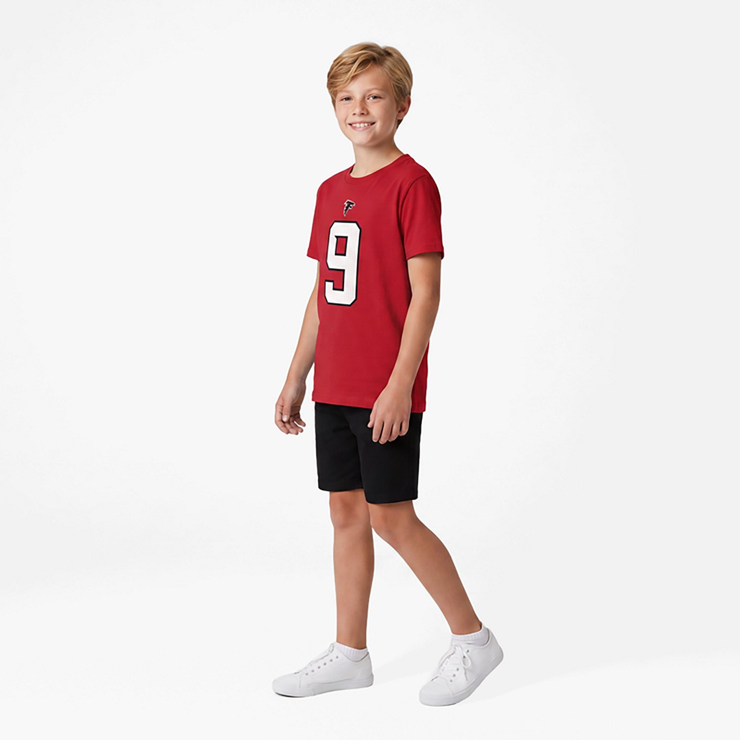 Nike Boys' Atlanta Falcons Michael Penix Jr #9 Home Graphic T-shirt - view number 2
